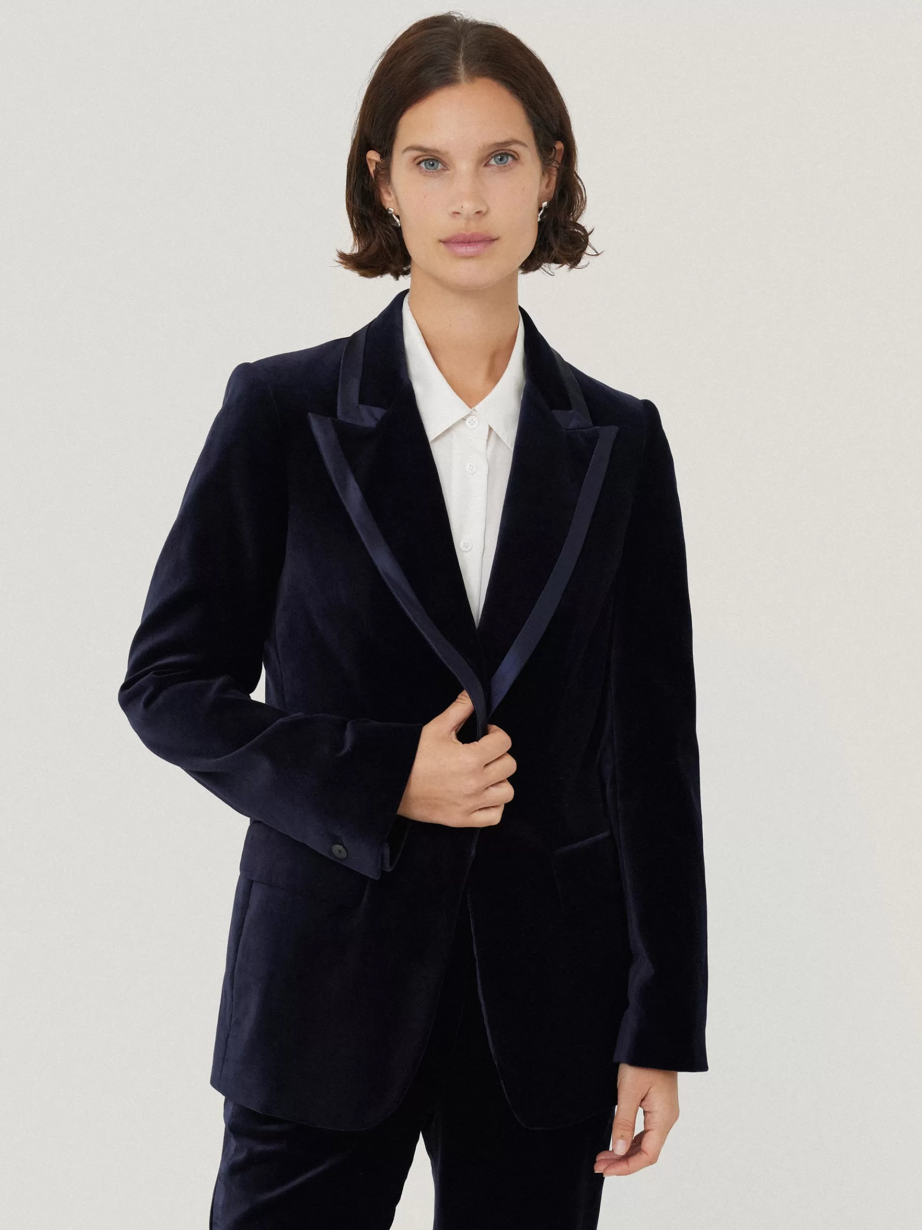 Jigsaw Suits & Tailoring | Co-ords-Ashby Velvet Blazer Navy