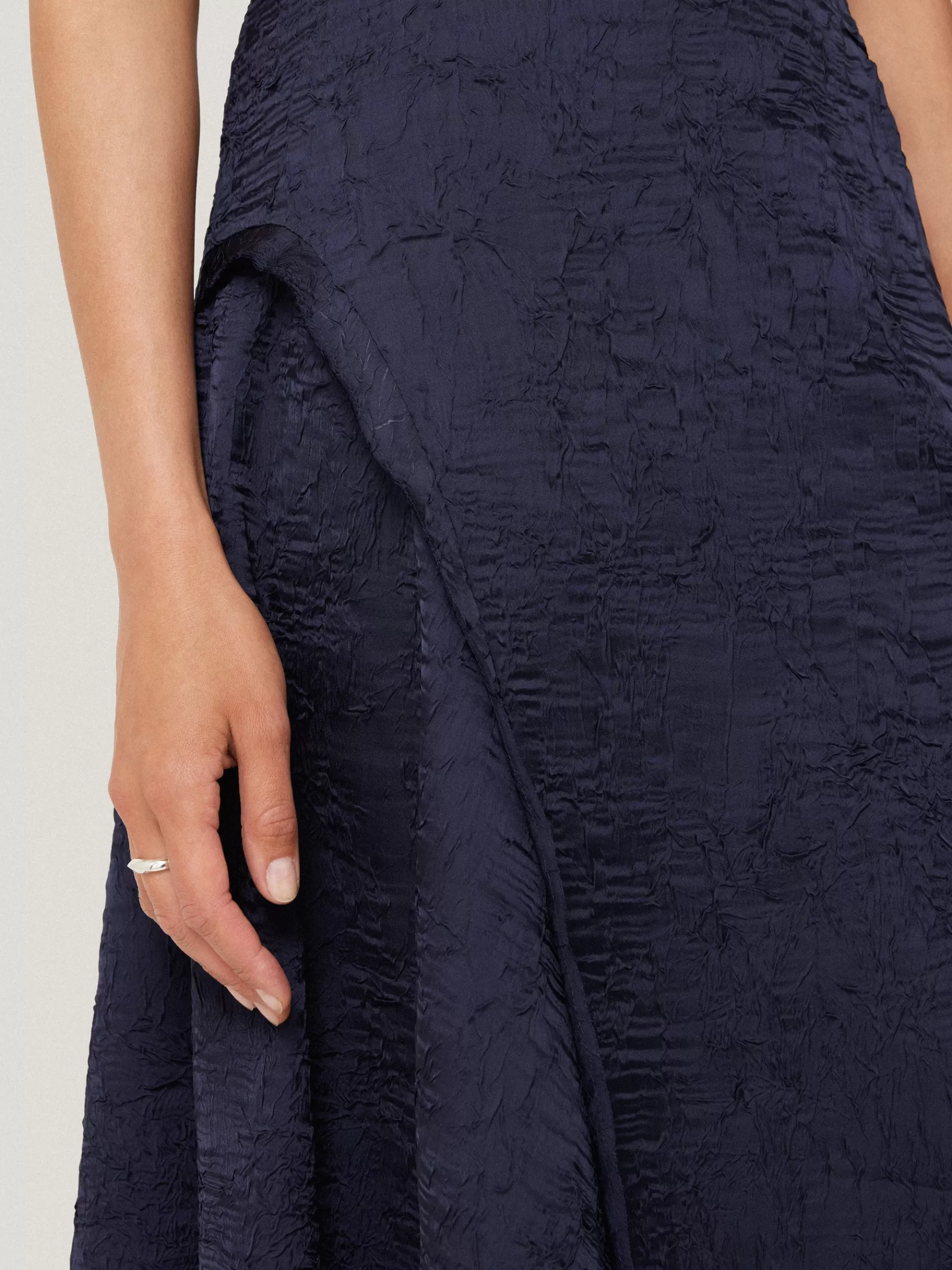Jigsaw Skirts | Co-ords-Asymmetric Textured Skirt Navy