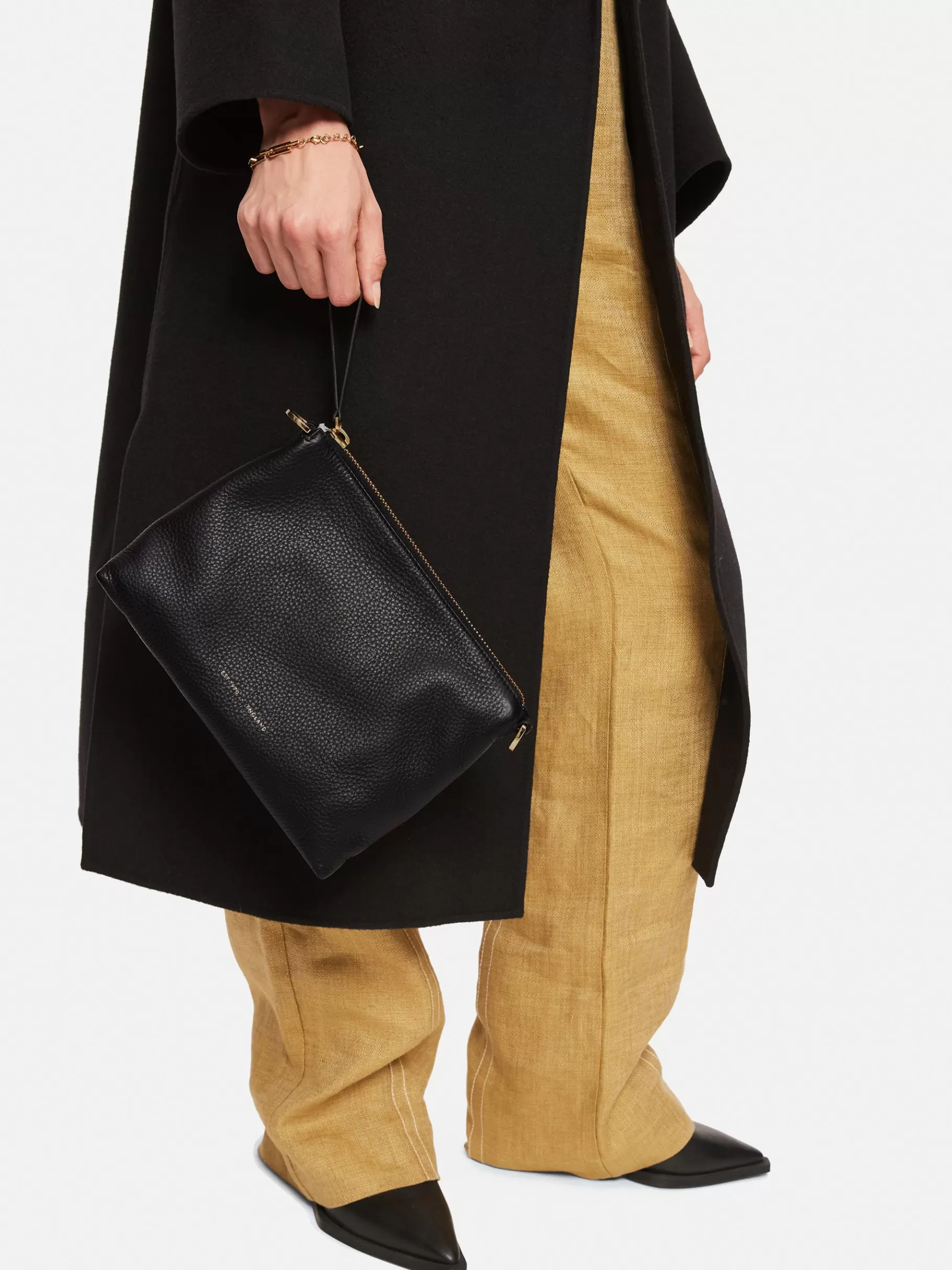 Jigsaw Wallets & Card Holders | Bags-Ava Pebble Leather Crossbody Black