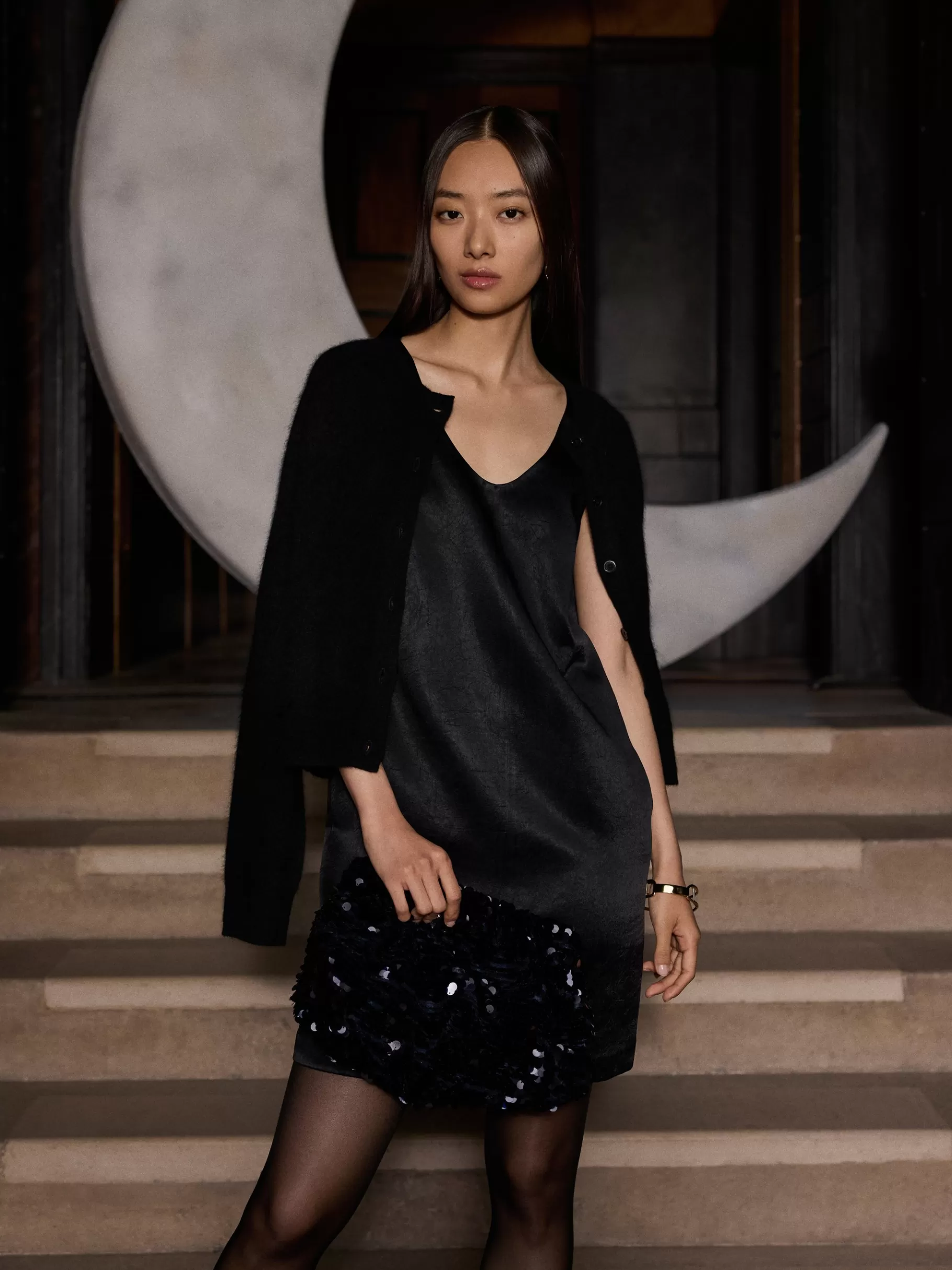 Jigsaw Dresses & Jumpsuits | Party-Bonded Satin Mini Dress Black