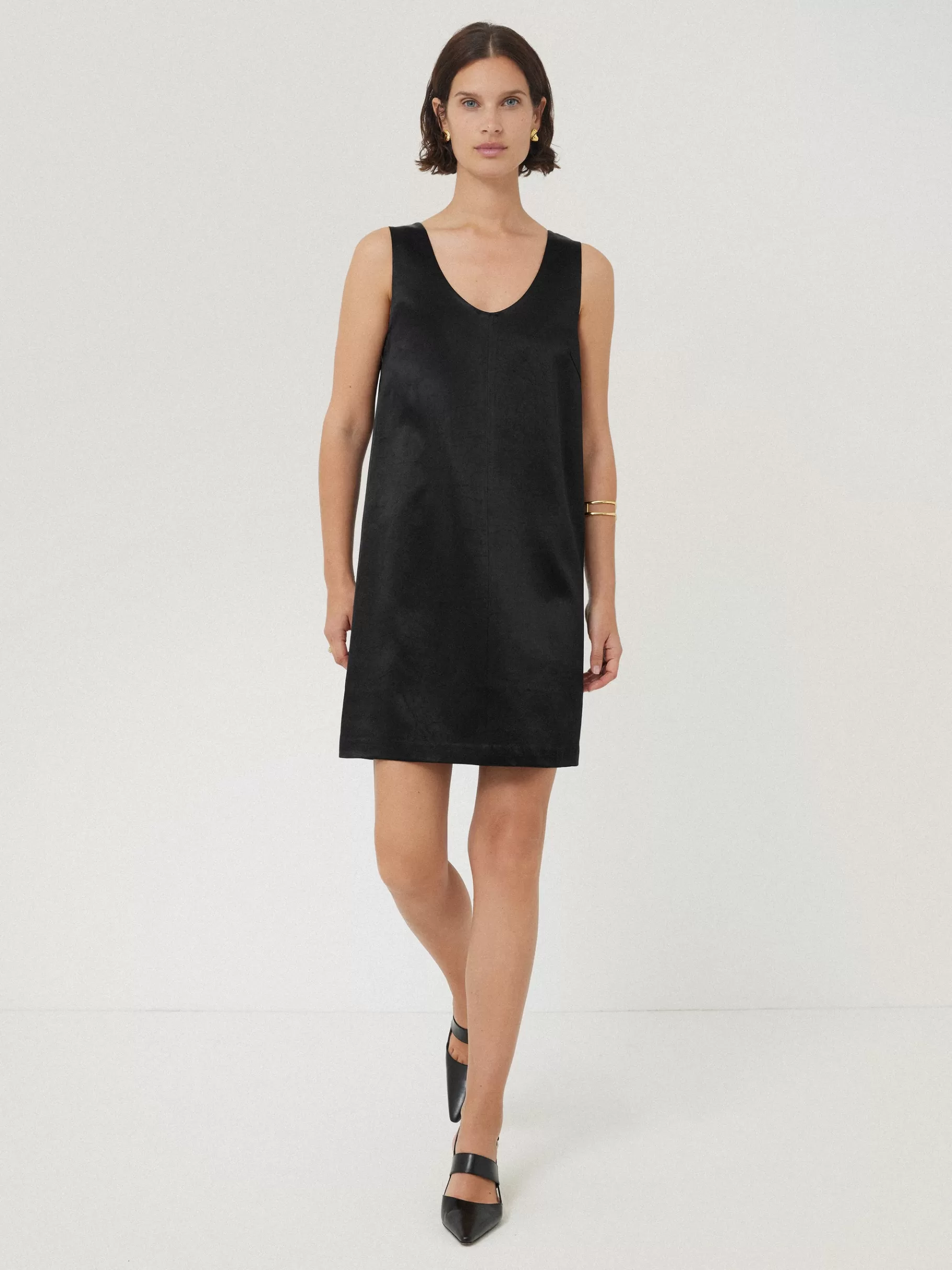 Jigsaw Dresses & Jumpsuits | Party-Bonded Satin Mini Dress Black