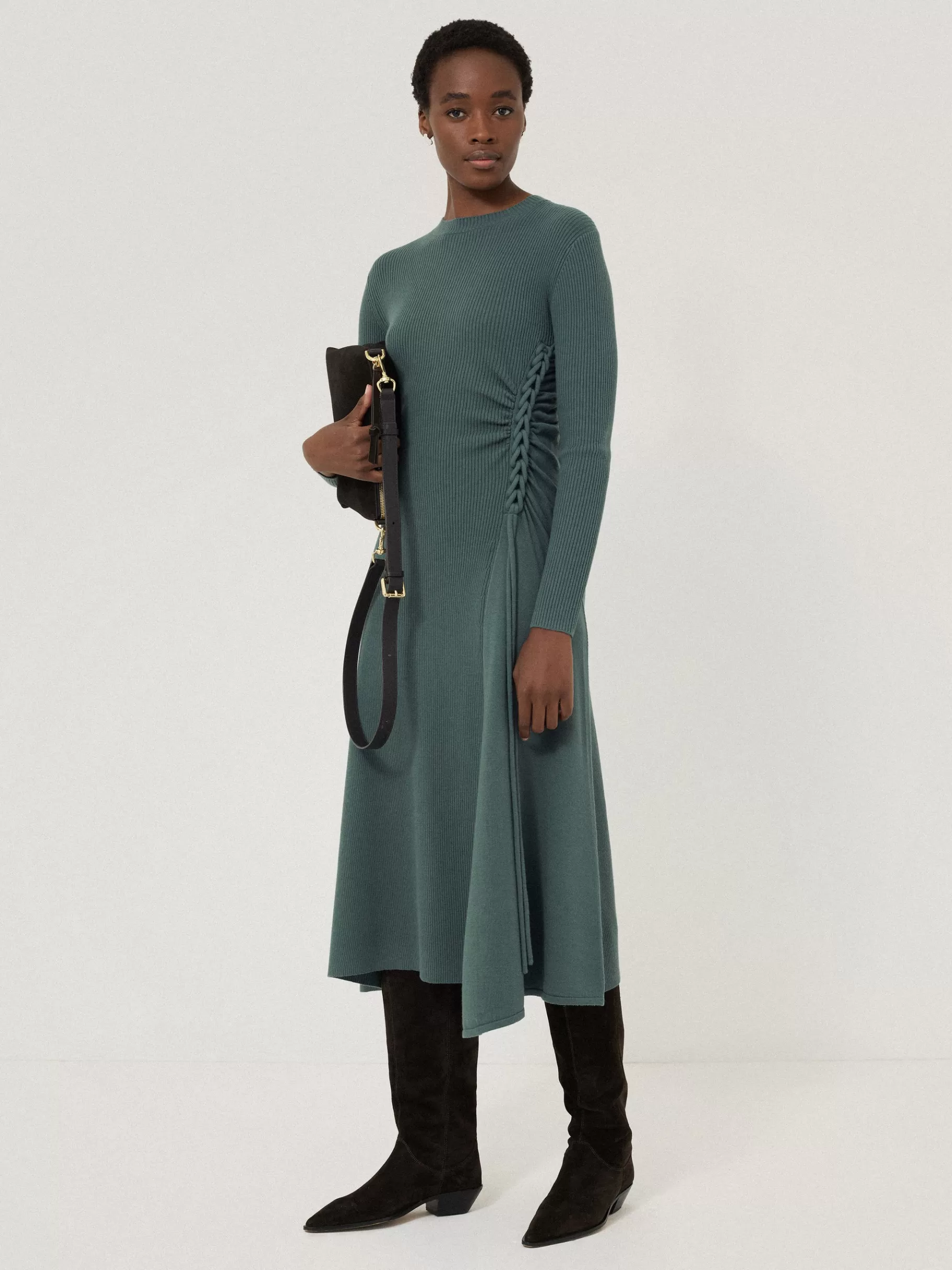 Jigsaw Dresses & Jumpsuits-Braided Knit Dress Blue
