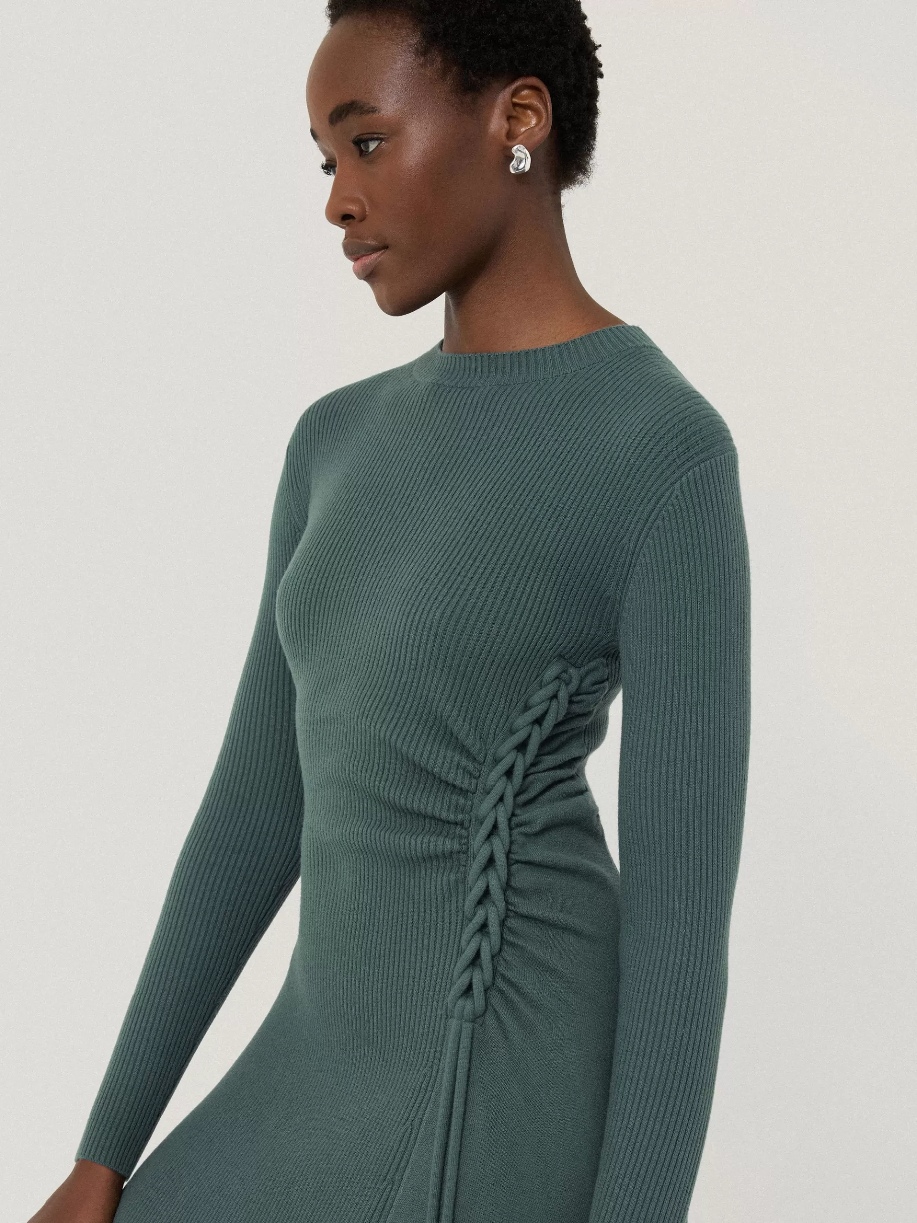 Jigsaw Dresses & Jumpsuits-Braided Knit Dress Blue