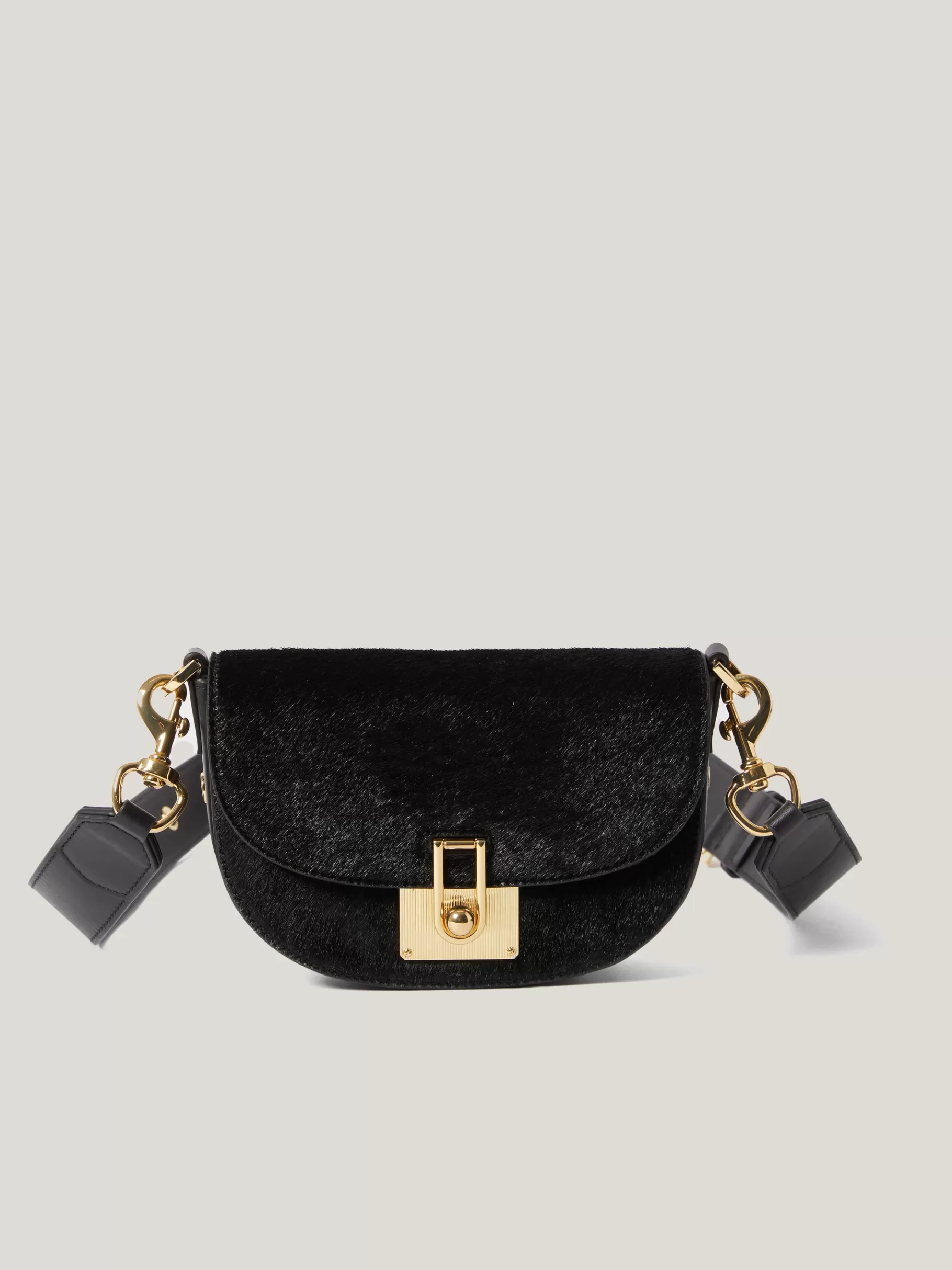 Jigsaw Bags-Calf Hair Denbigh Crossbody Black