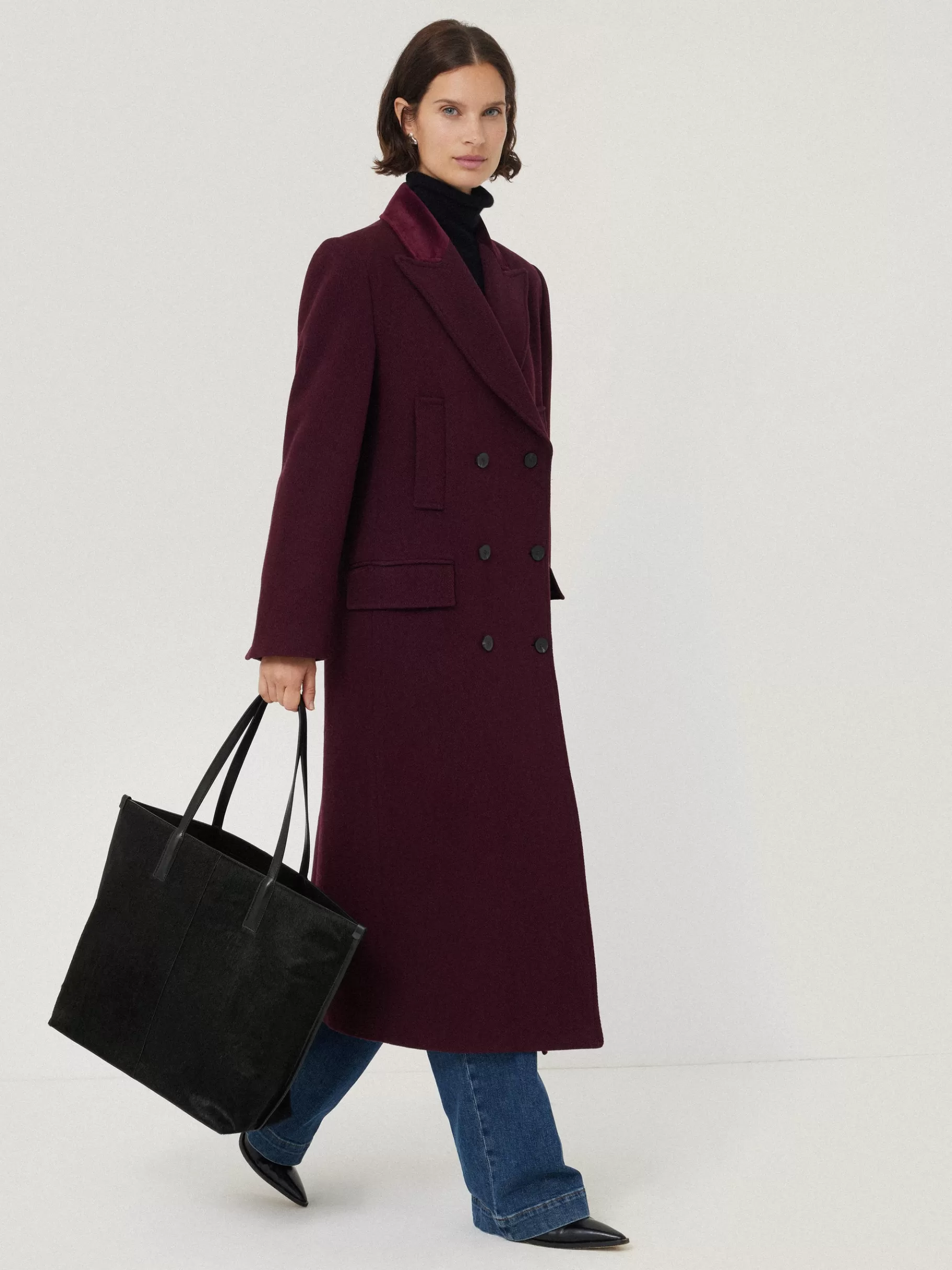 Jigsaw Wallets & Card Holders | Bags-Calf Hair Leather Tote Black