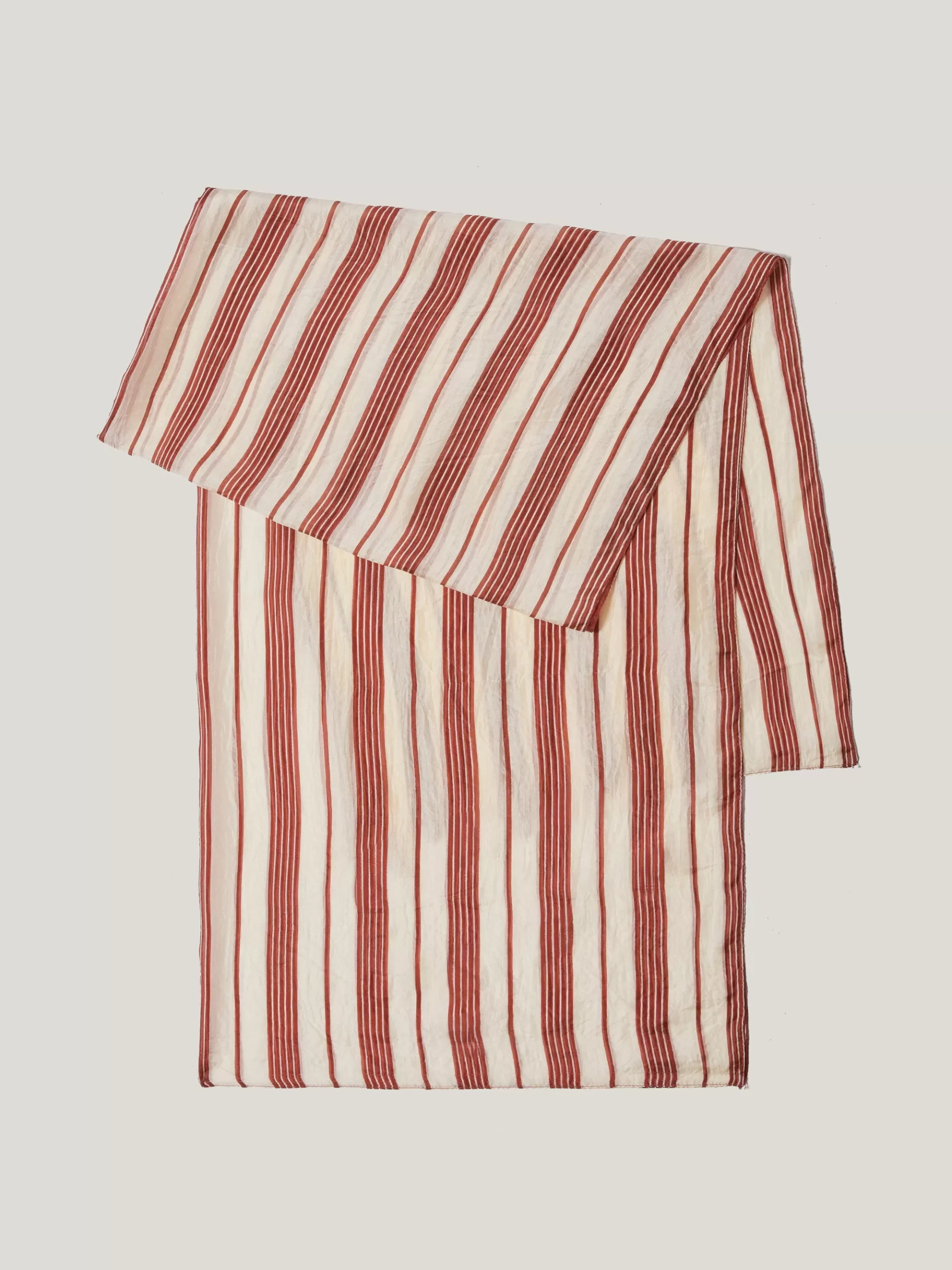 Jigsaw Ponchos & Scarves-Cassis Stripe Silk Scarf Red