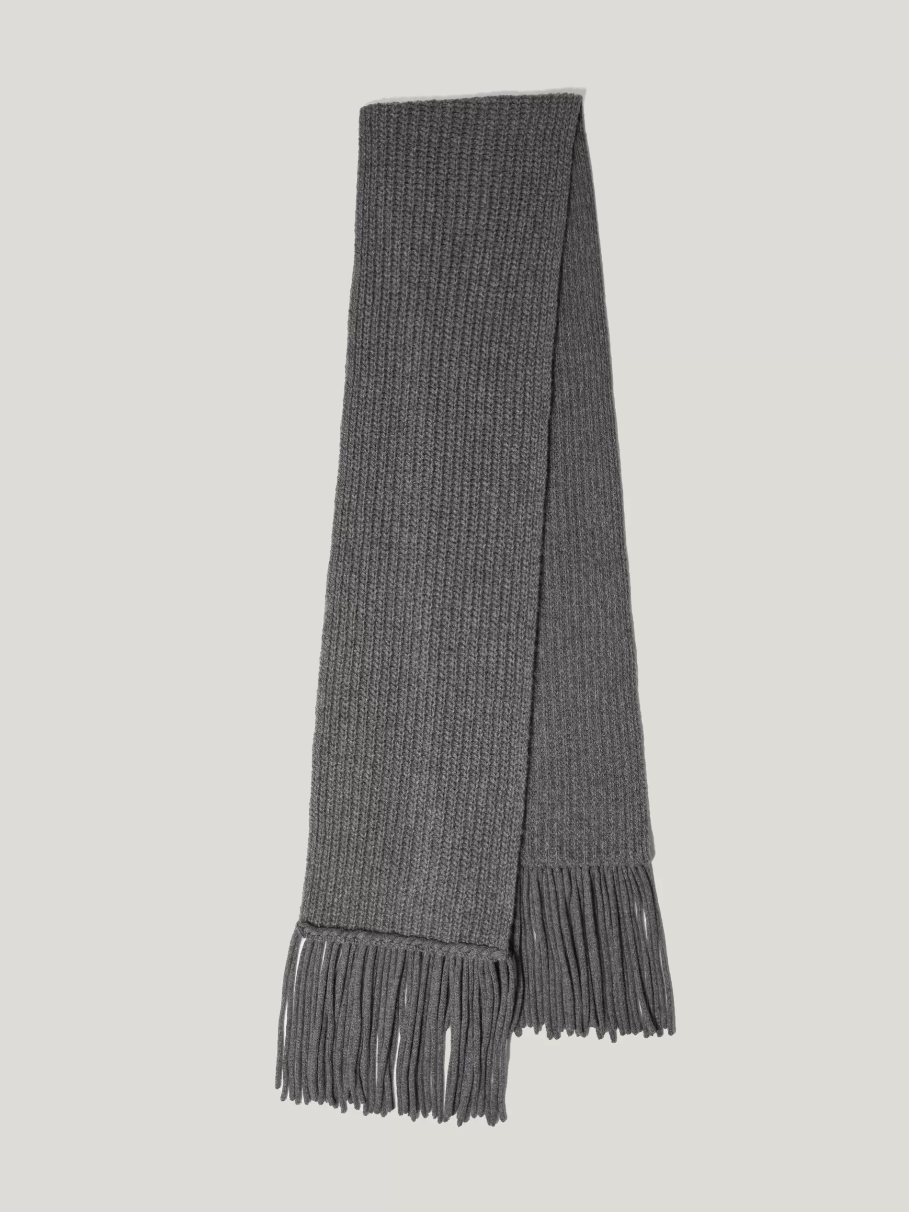 Jigsaw Ponchos & Scarves | Knitwear & Cashmere-Chunky Fringed Scarf Grey