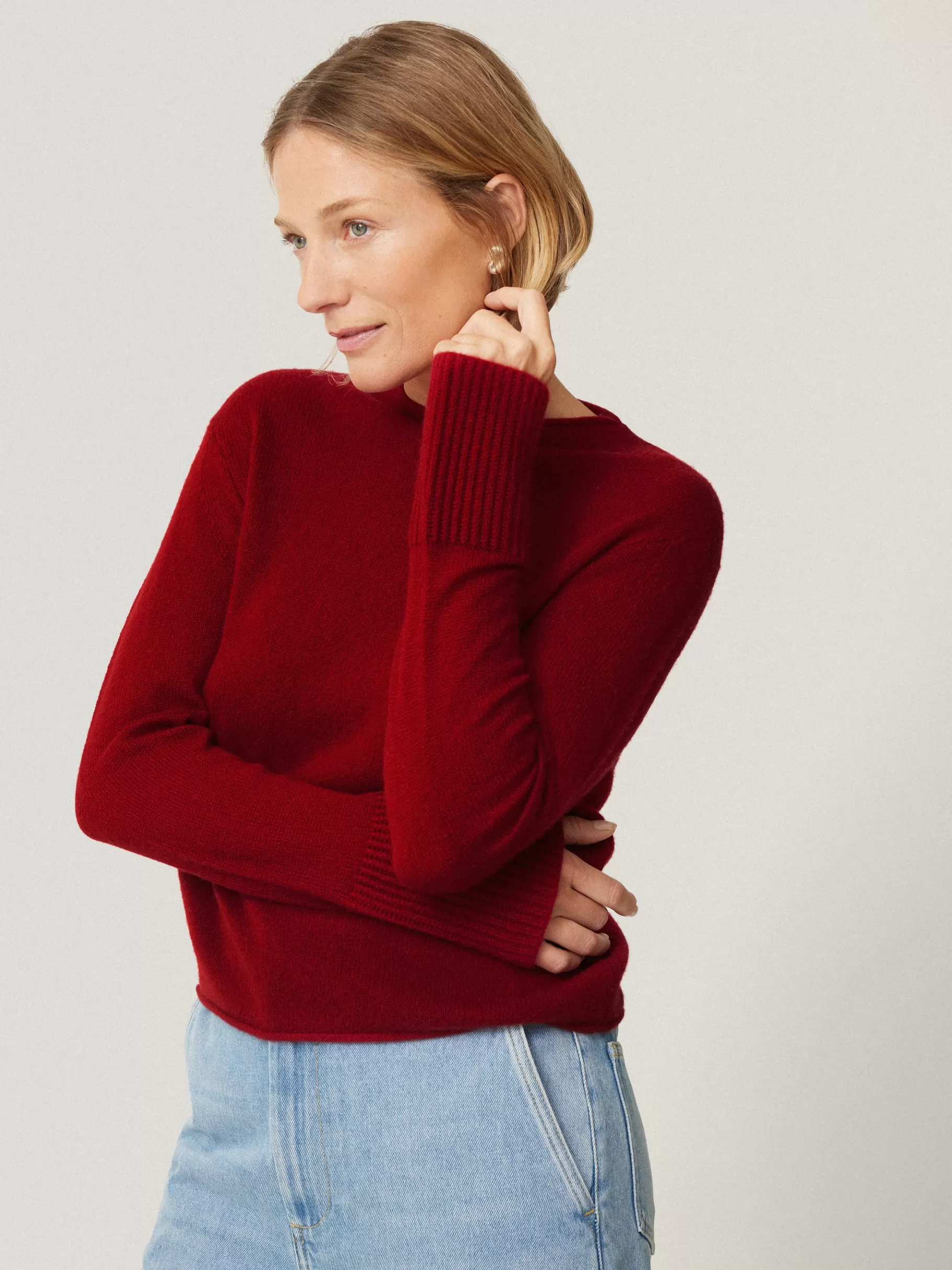 Jigsaw Knitwear & Cashmere-Cloud Cashmere Eldon Jumper Red