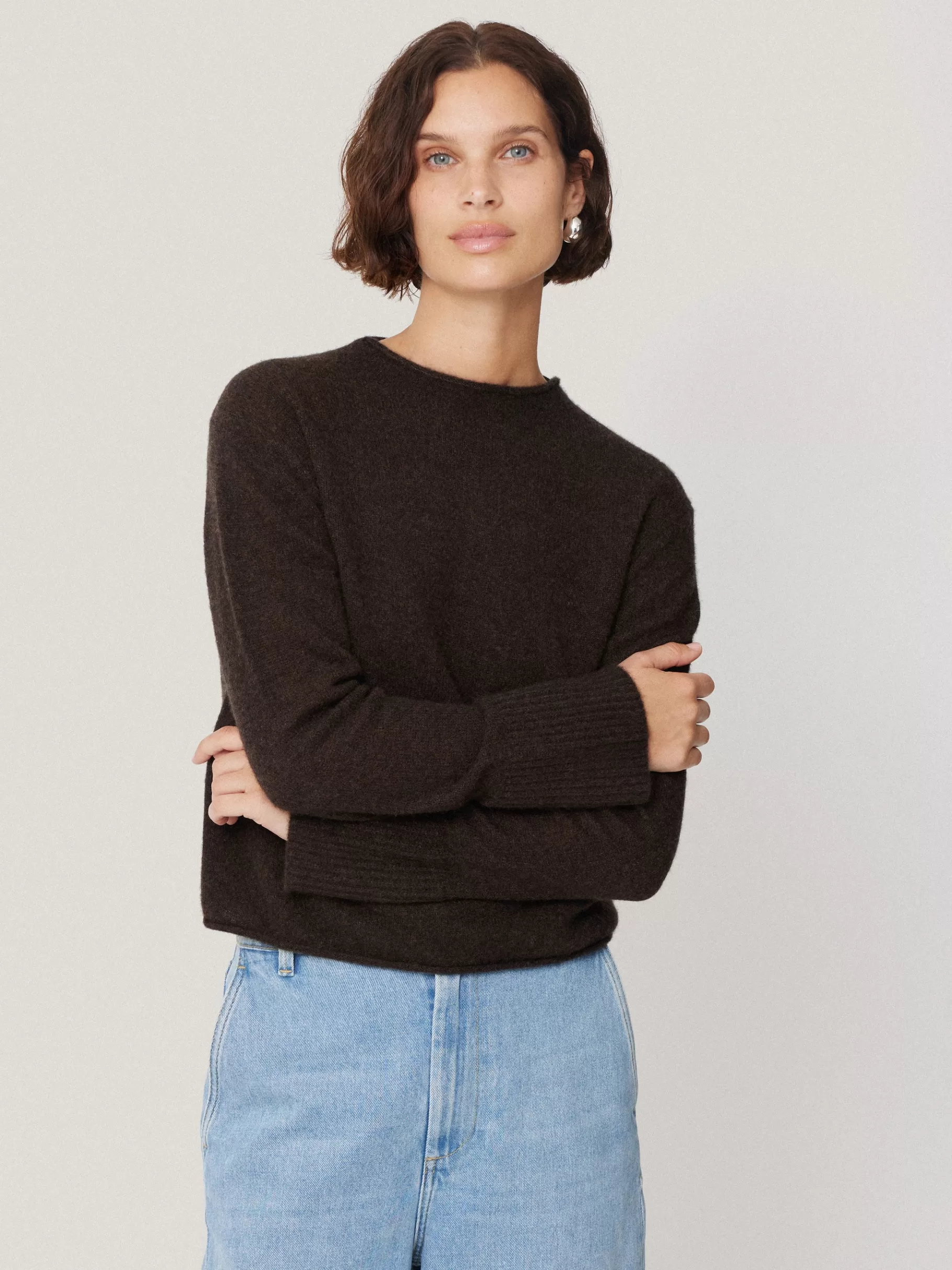 Jigsaw Knitwear & Cashmere-Cloud Cashmere Eldon Jumper Brown