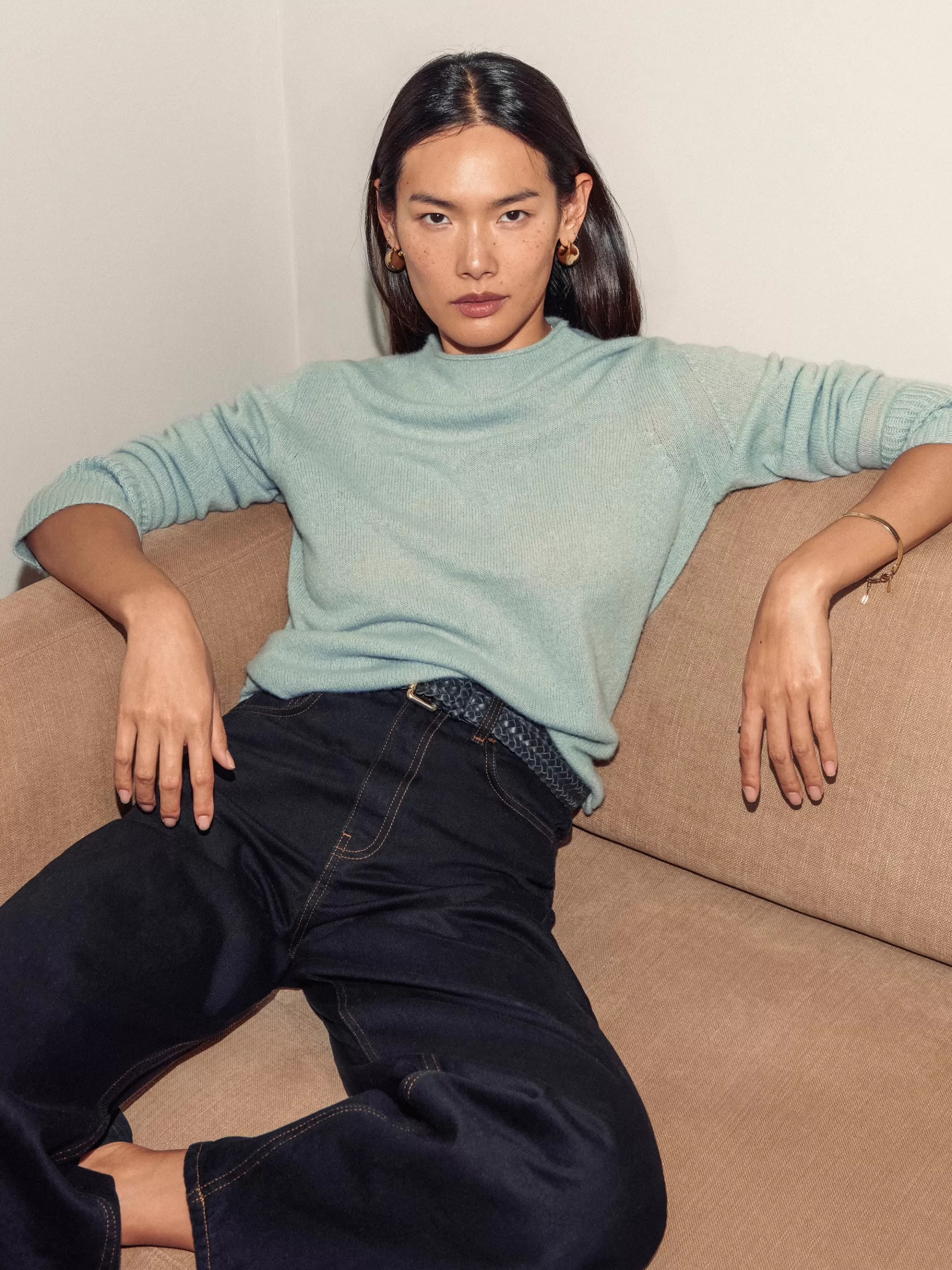Jigsaw Knitwear & Cashmere-Cloud Cashmere Eldon Jumper BlueHaze