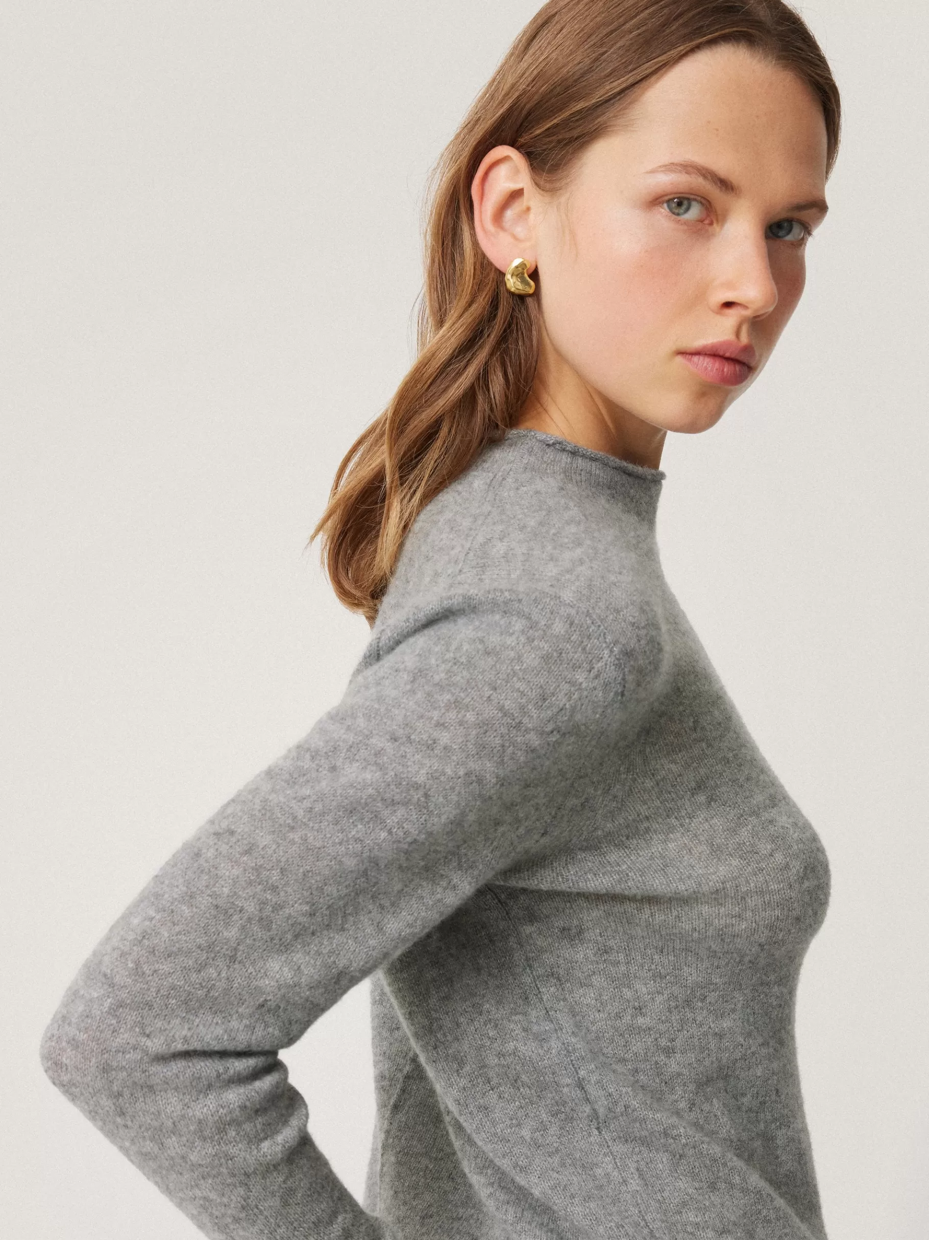 Jigsaw Knitwear & Cashmere-Cloud Cashmere Eldon Jumper Grey
