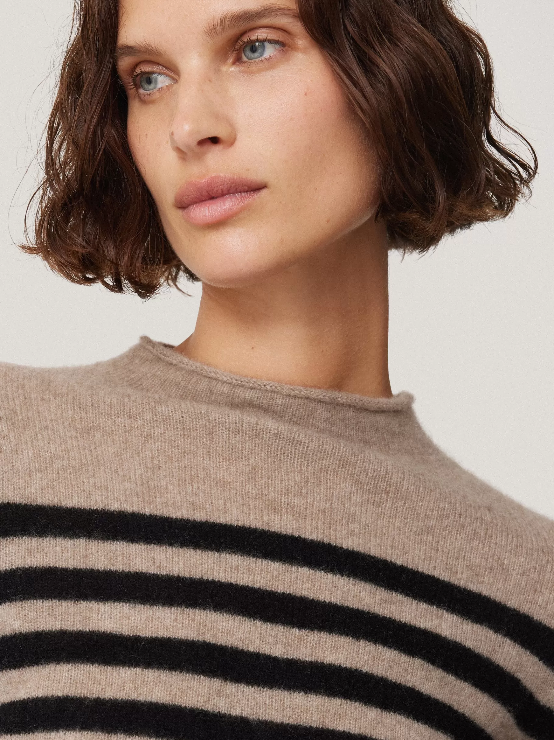 Jigsaw Knitwear & Cashmere-Cloud Cashmere Eldon Stripe Neutral