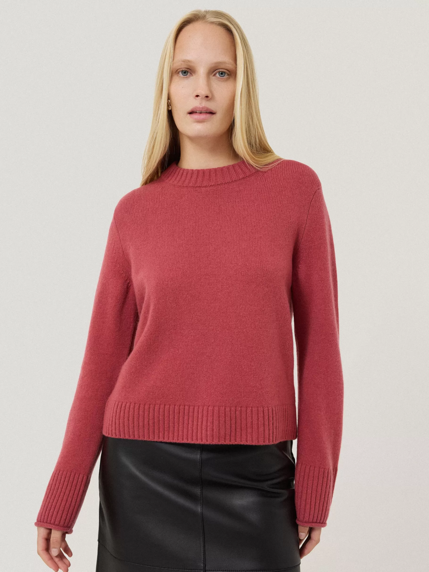 Jigsaw Knitwear & Cashmere-Compact Wool Cashmere Blend Jumper DeepRose