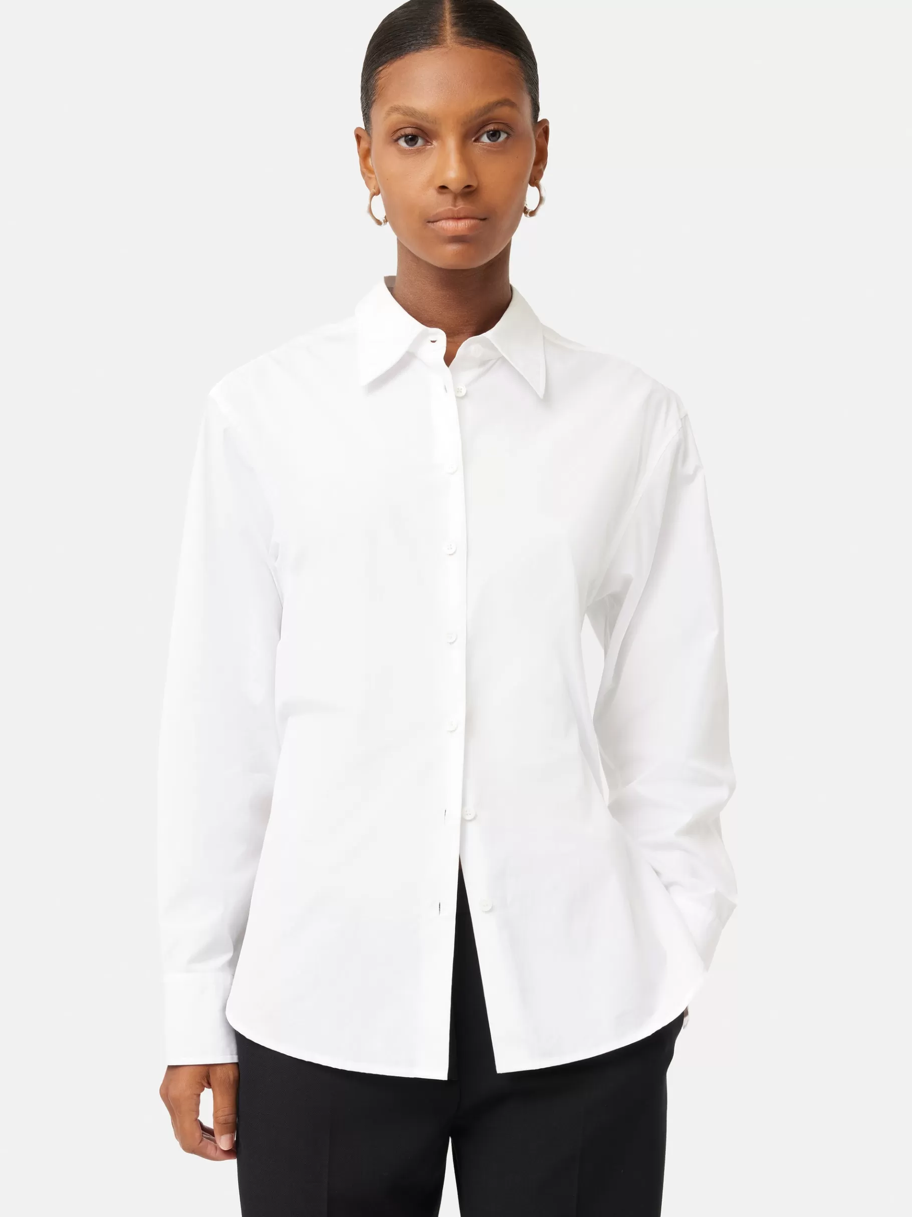 Jigsaw Shirts & Tops-Cotton Poplin Shirt White