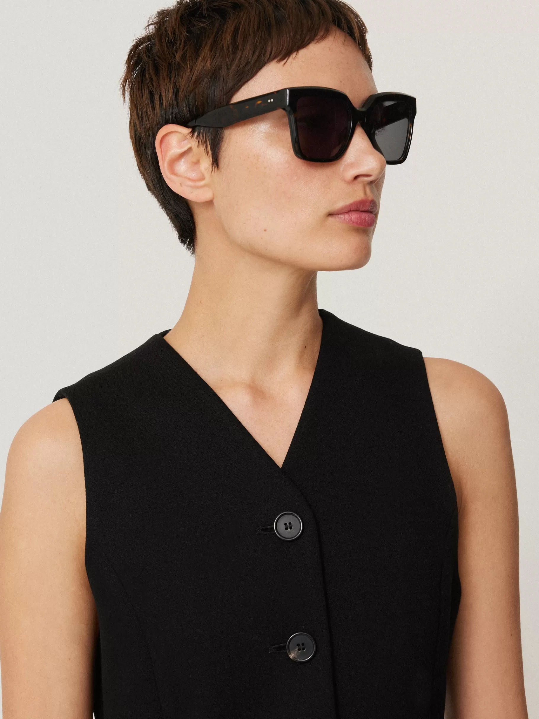 Jigsaw Shirts & Tops | Party-Crepe Ponte Jersey Waistcoat Black