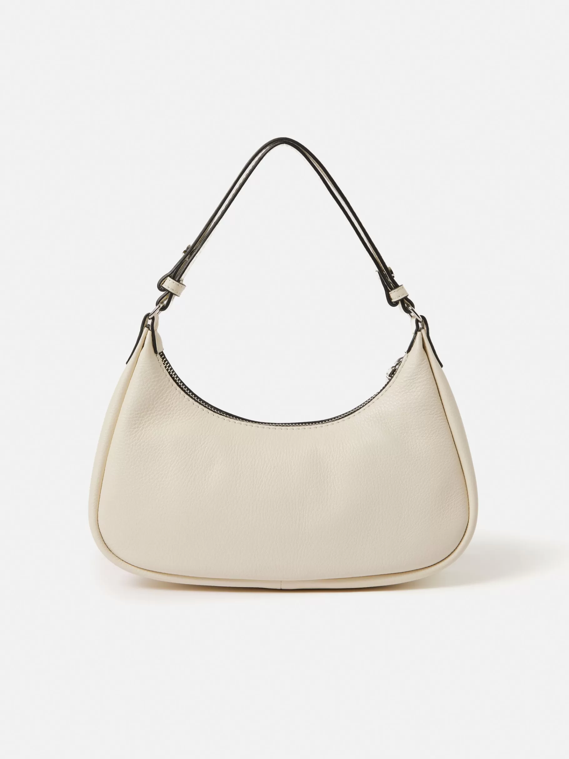 Jigsaw Bags | Leather-Crescent Bag Small OffWhite