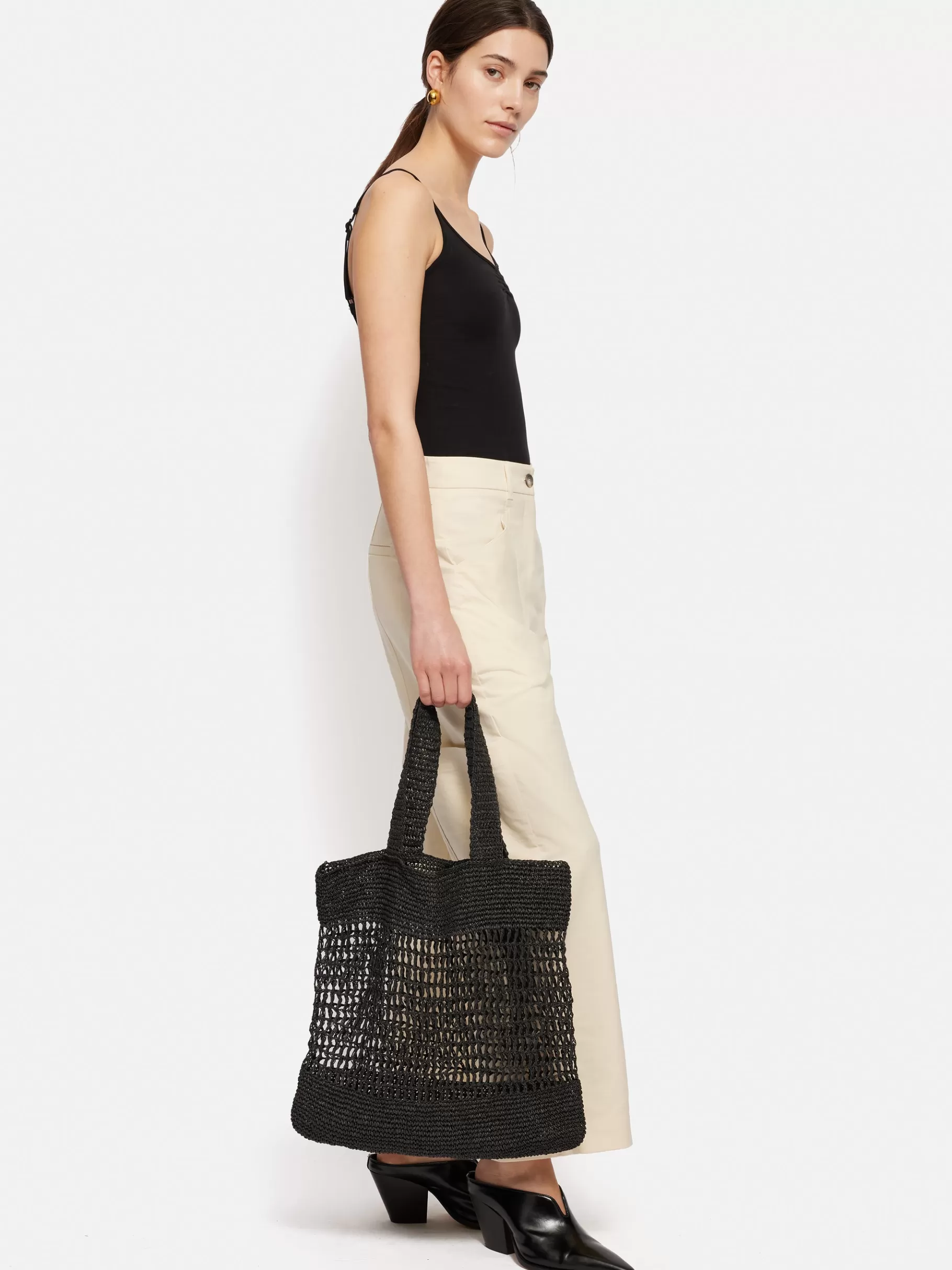 Jigsaw Bags-Crochet Tote Black