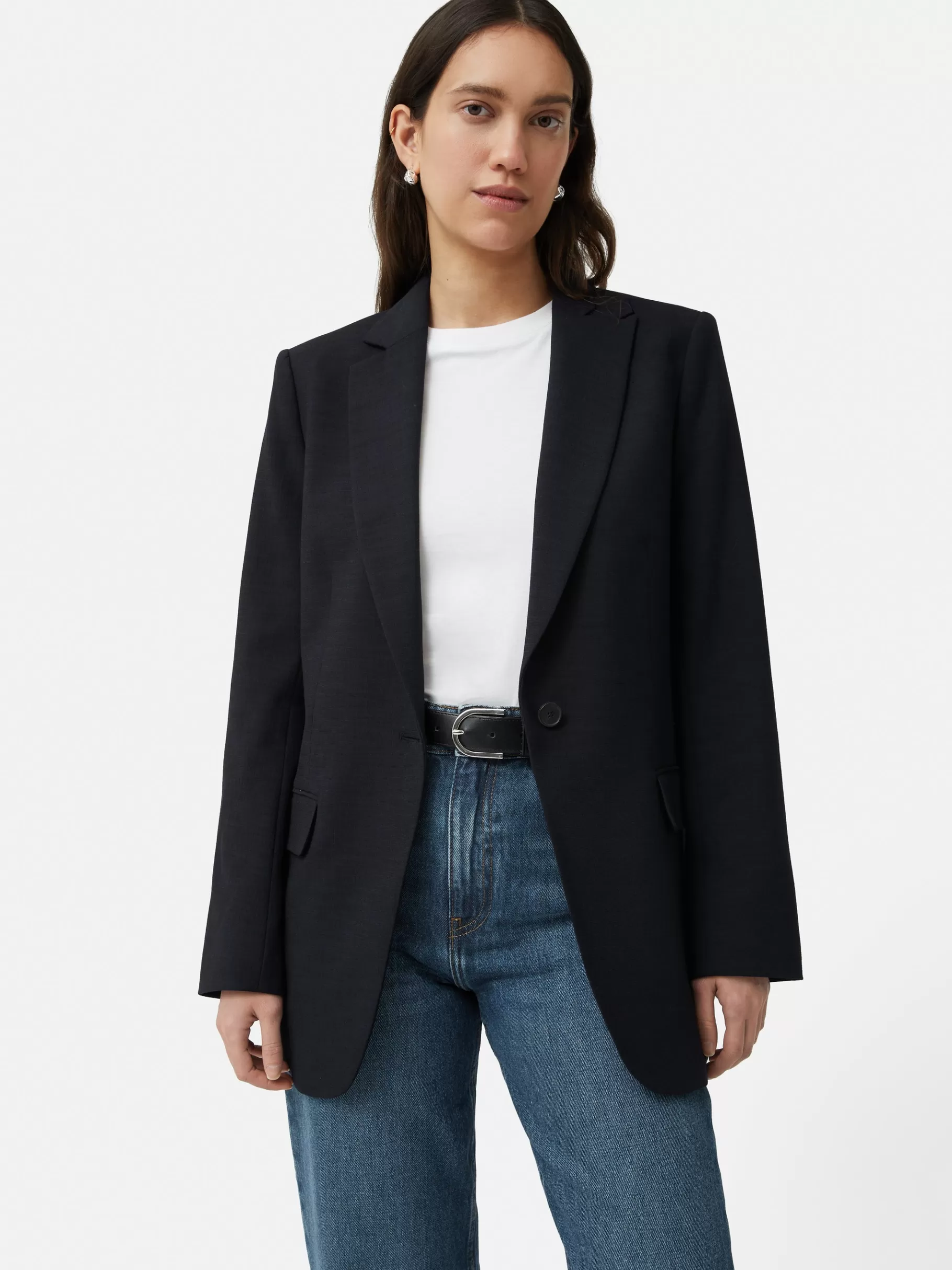 Jigsaw Suits & Tailoring | Coats & Jackets-Crosshatch Knox Blazer Navy
