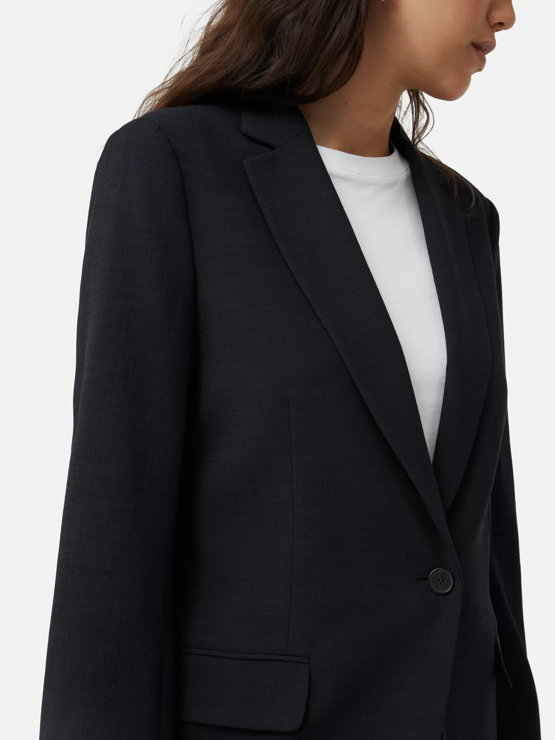 Jigsaw Suits & Tailoring | Coats & Jackets-Crosshatch Knox Blazer Navy