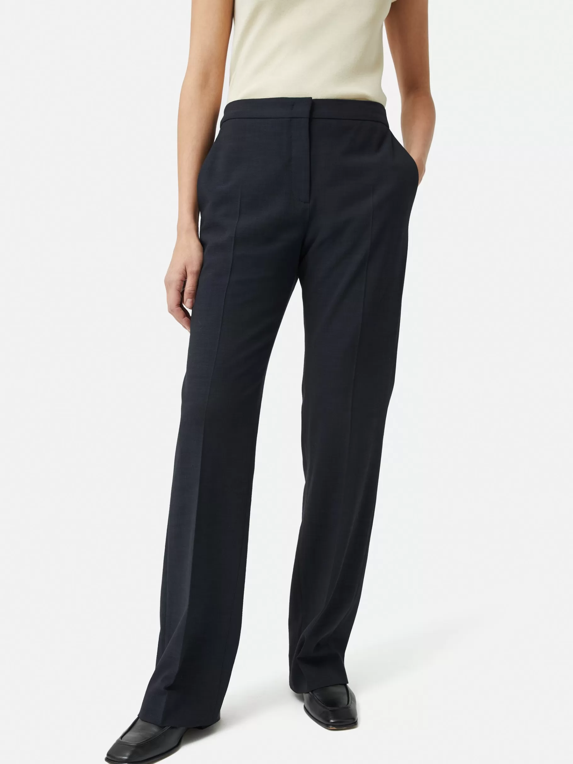 Jigsaw Trousers | Suits & Tailoring-Crosshatch Mason Trouser Navy