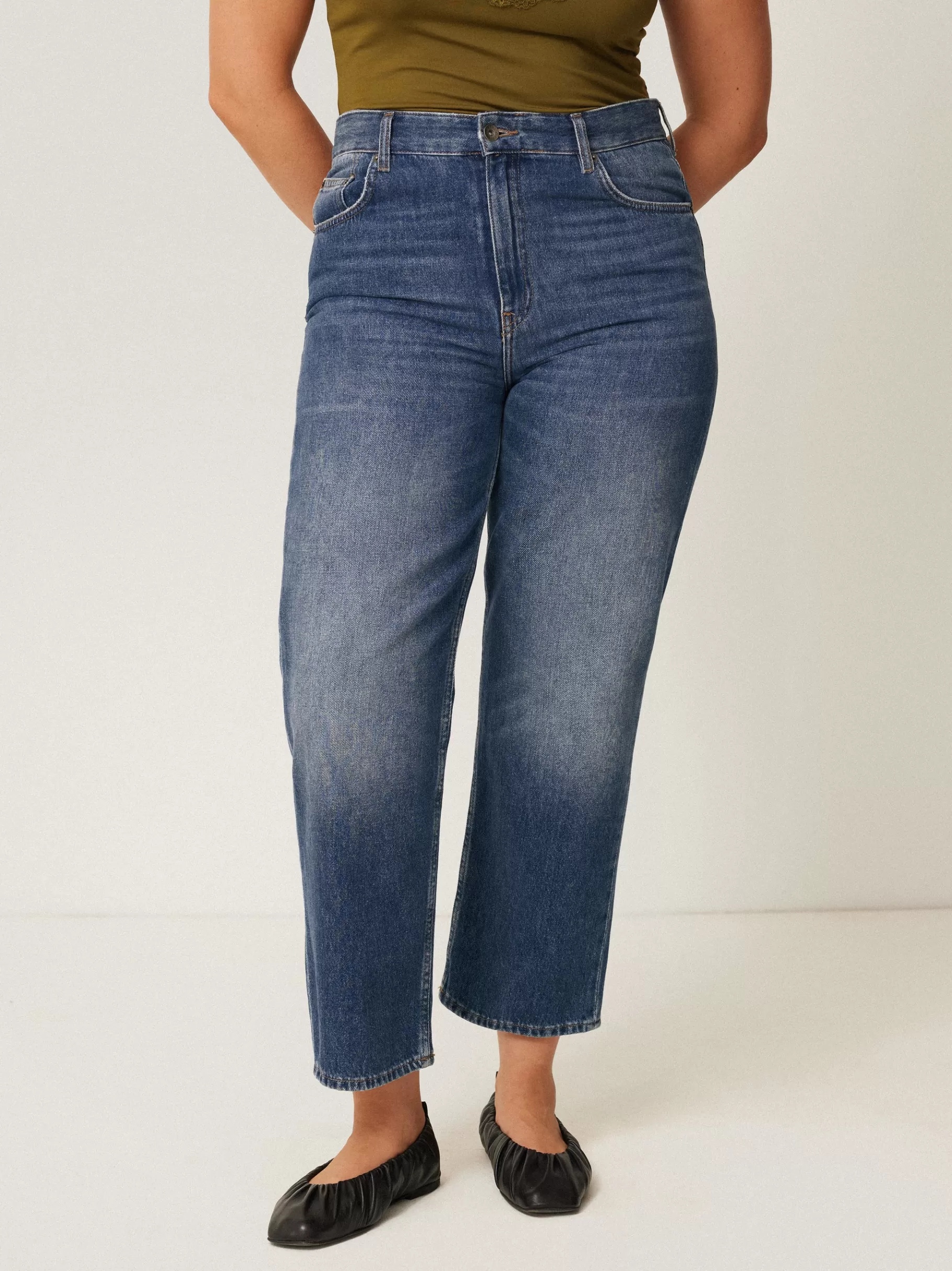 Jigsaw Trousers-Delmont Cropped Tapered Jean Blue