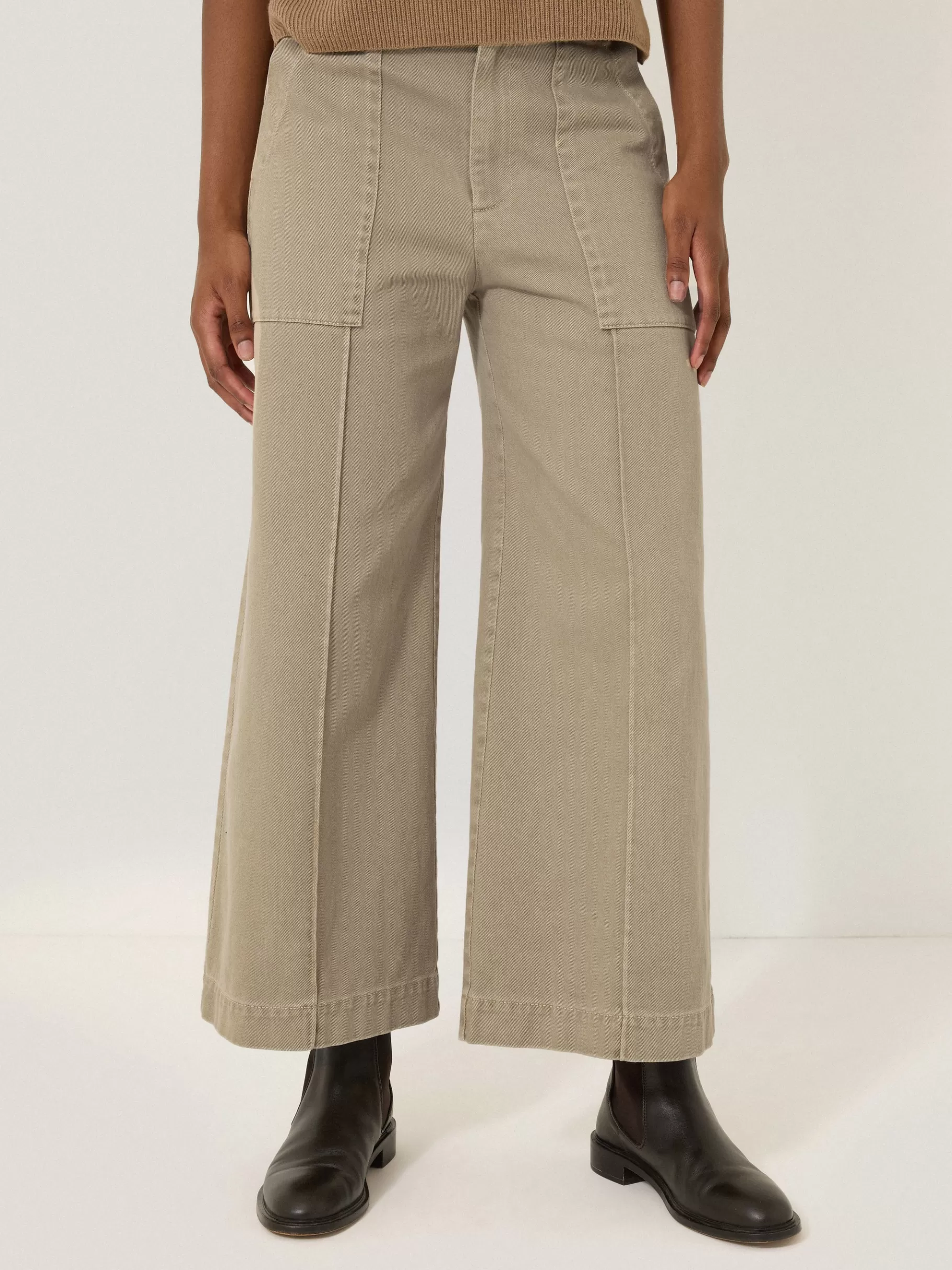 Jigsaw Denim | Trousers-Denim Sailor Trouser Brown