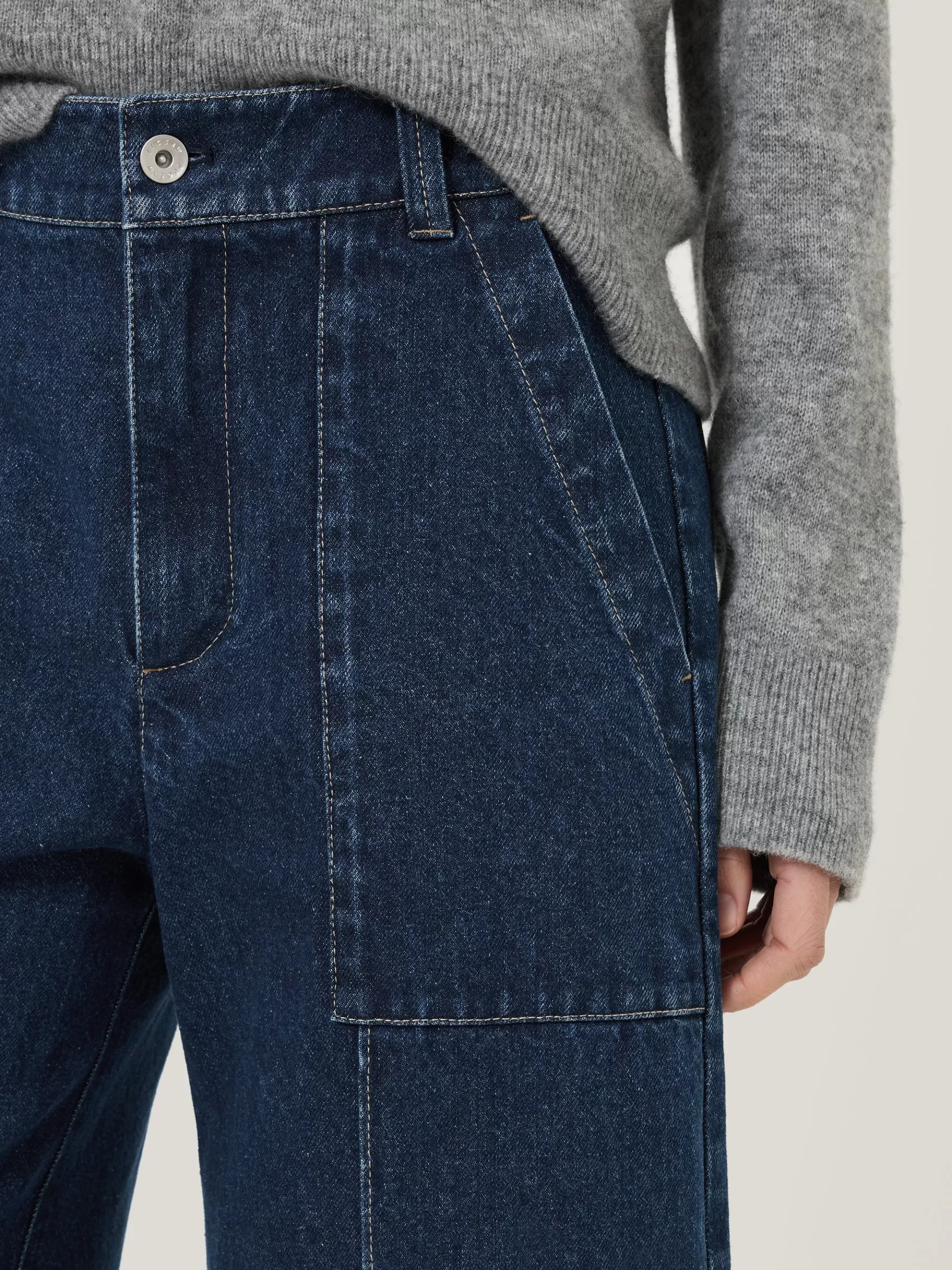 Jigsaw Denim | Trousers-Denim Sailor Trouser Indigo