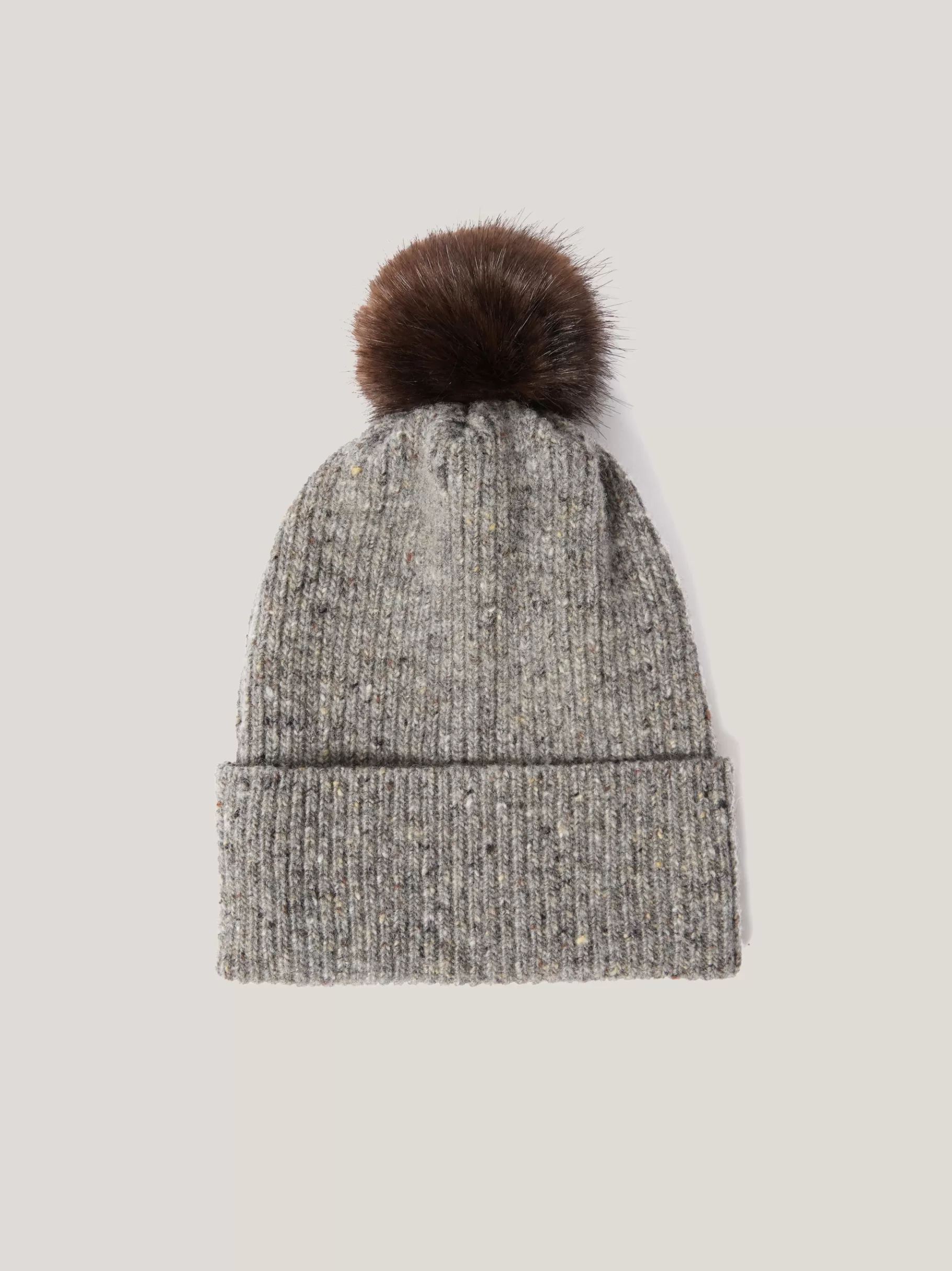 Jigsaw Hats & Gloves | Knitwear & Cashmere-Donegal Pom Hat Grey