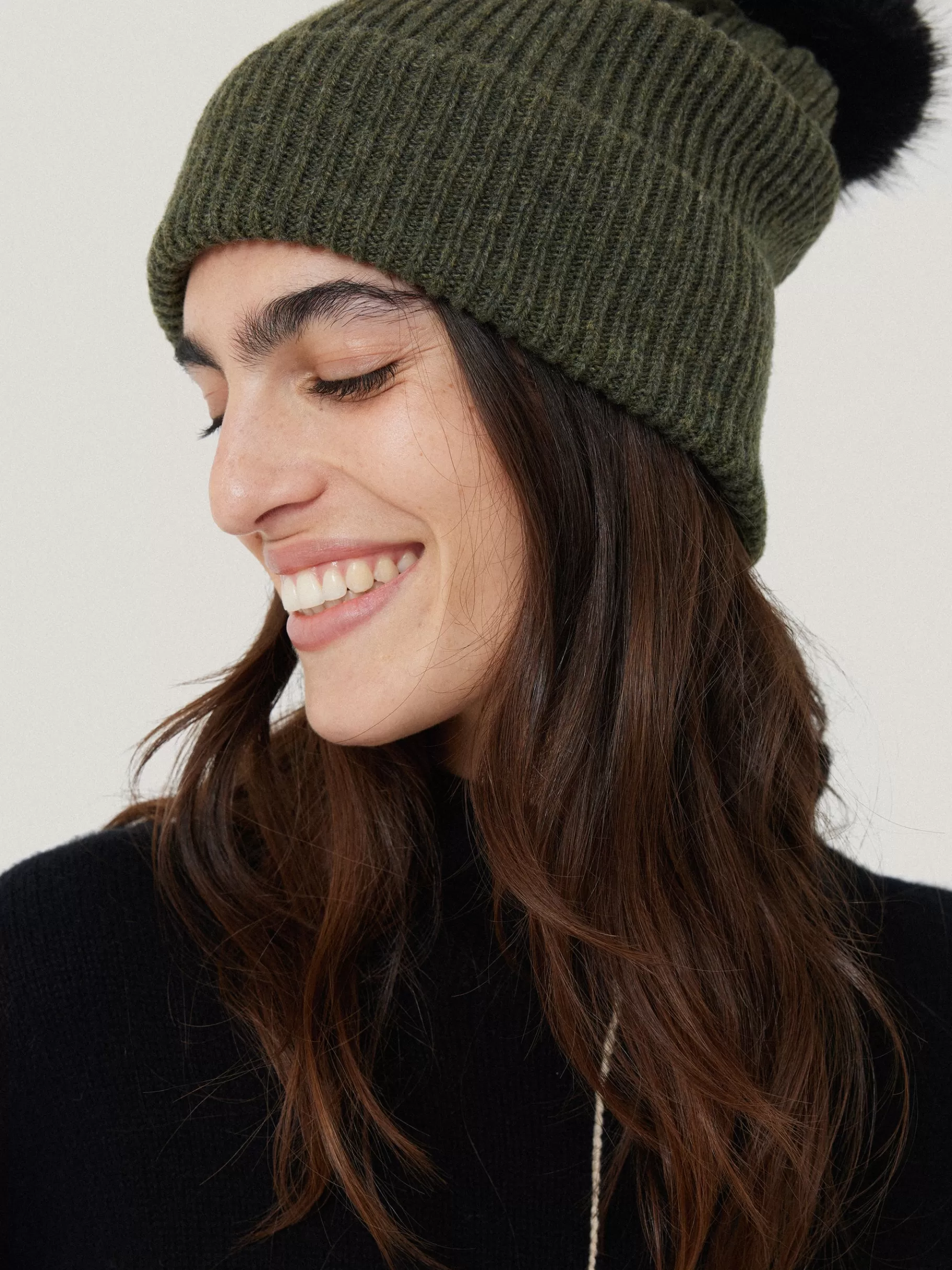 Jigsaw Hats & Gloves | Knitwear & Cashmere-Donegal Pom Hat Green