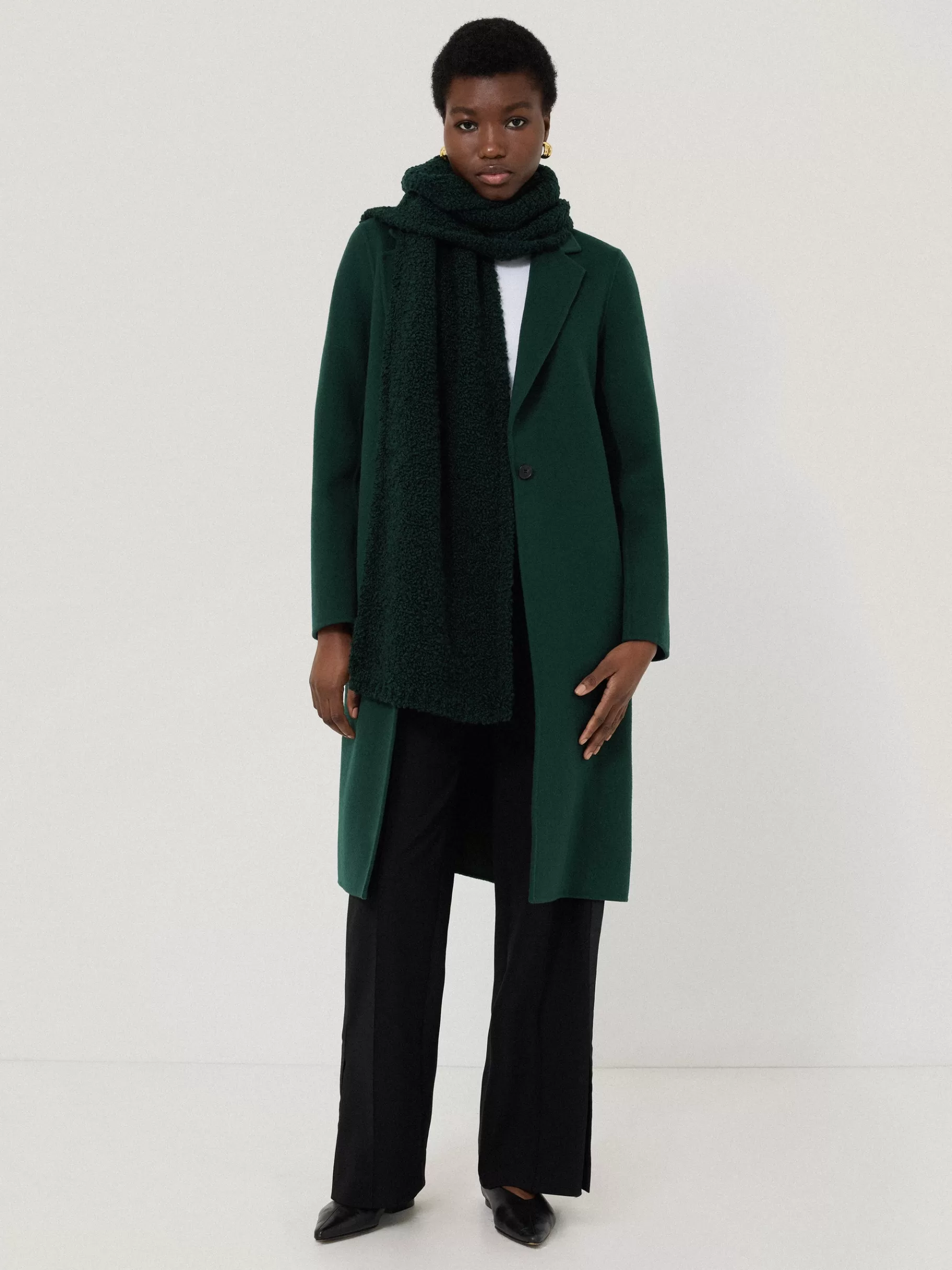 Jigsaw Coats & Jackets-Double Faced Tailored Coat Green