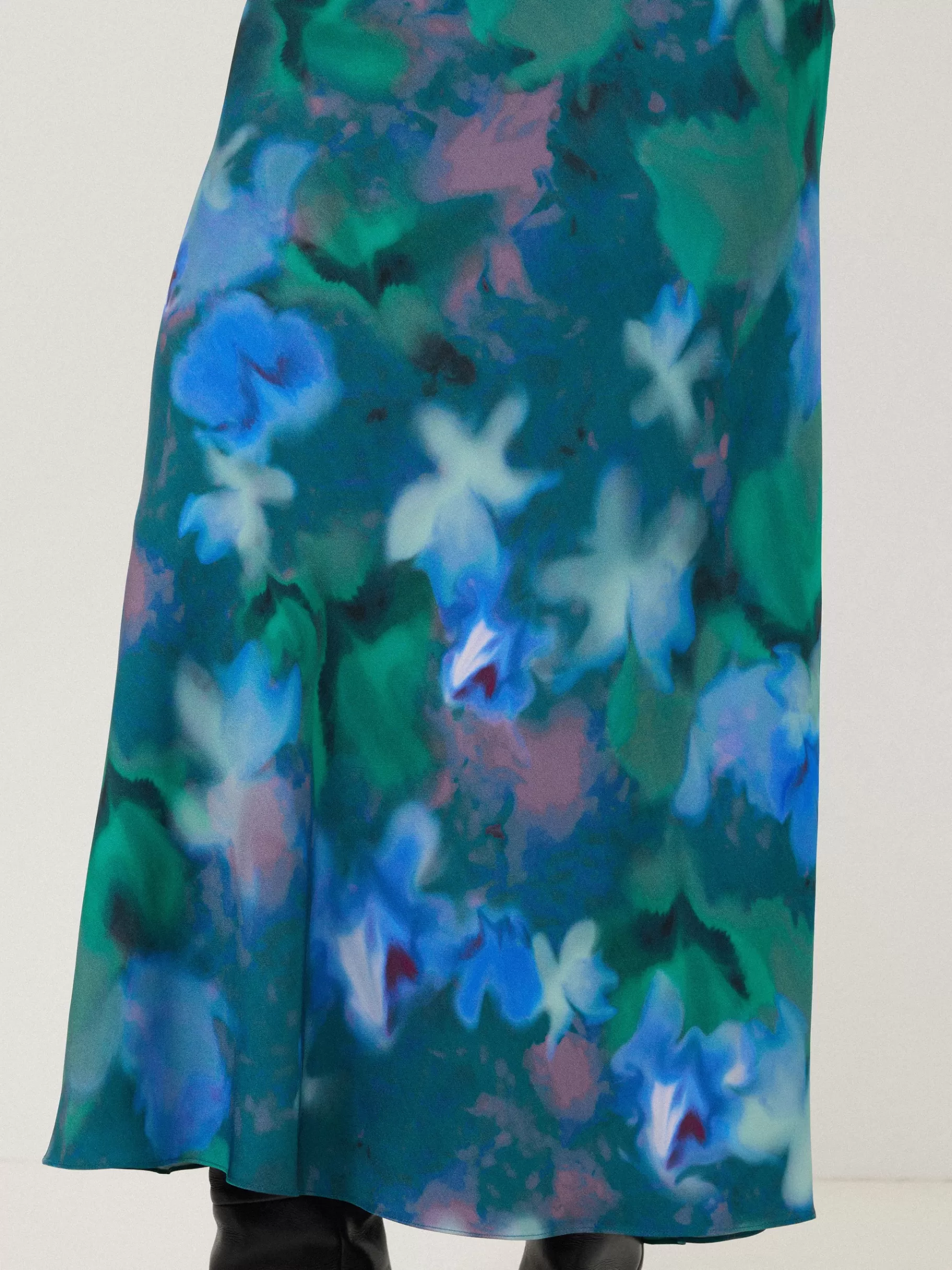 Jigsaw Skirts-Floral Mist Asymmetric Skirt Green