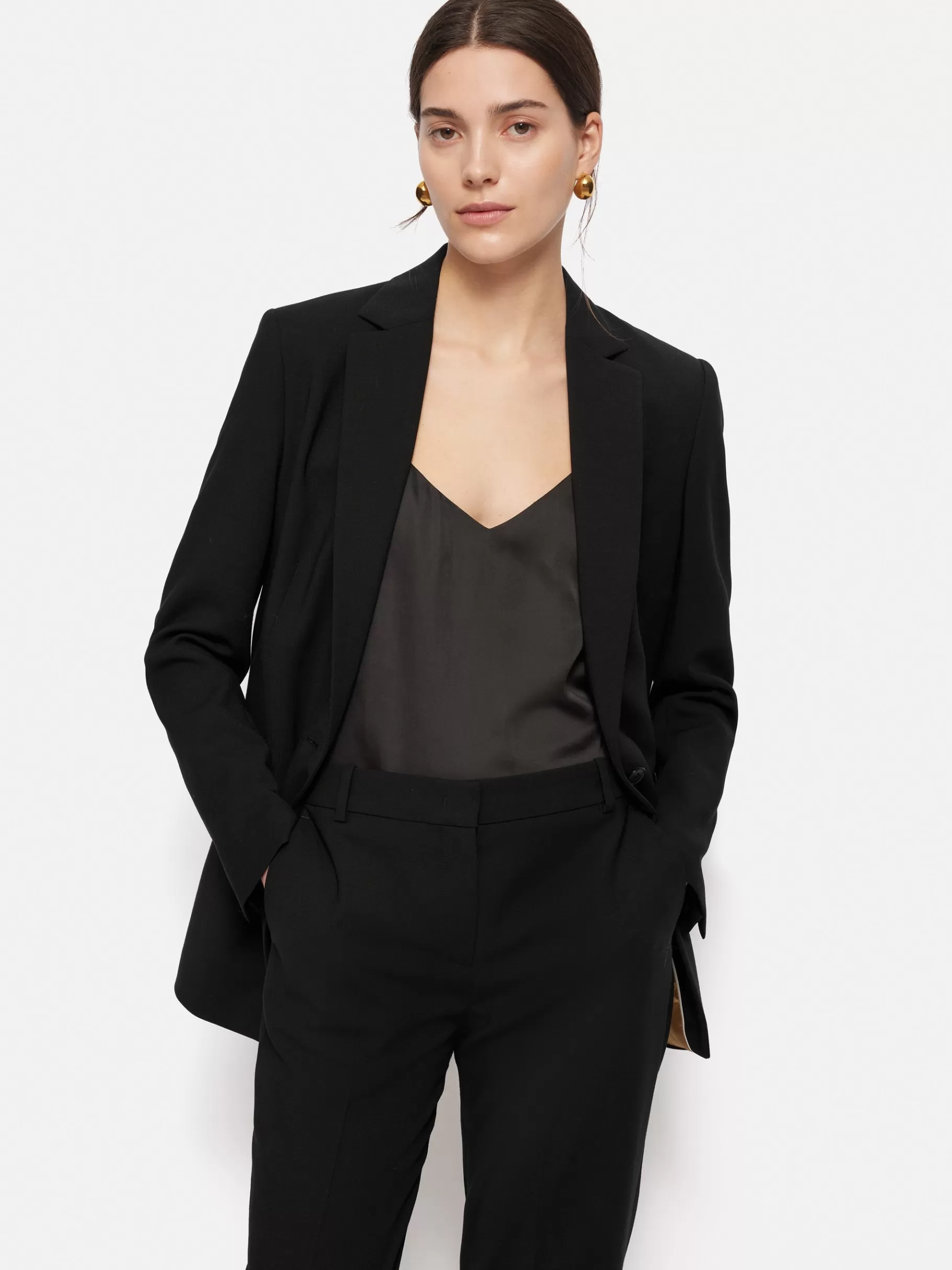 Jigsaw Suits & Tailoring | Co-ords-Fluid Twill Knox Blazer Black