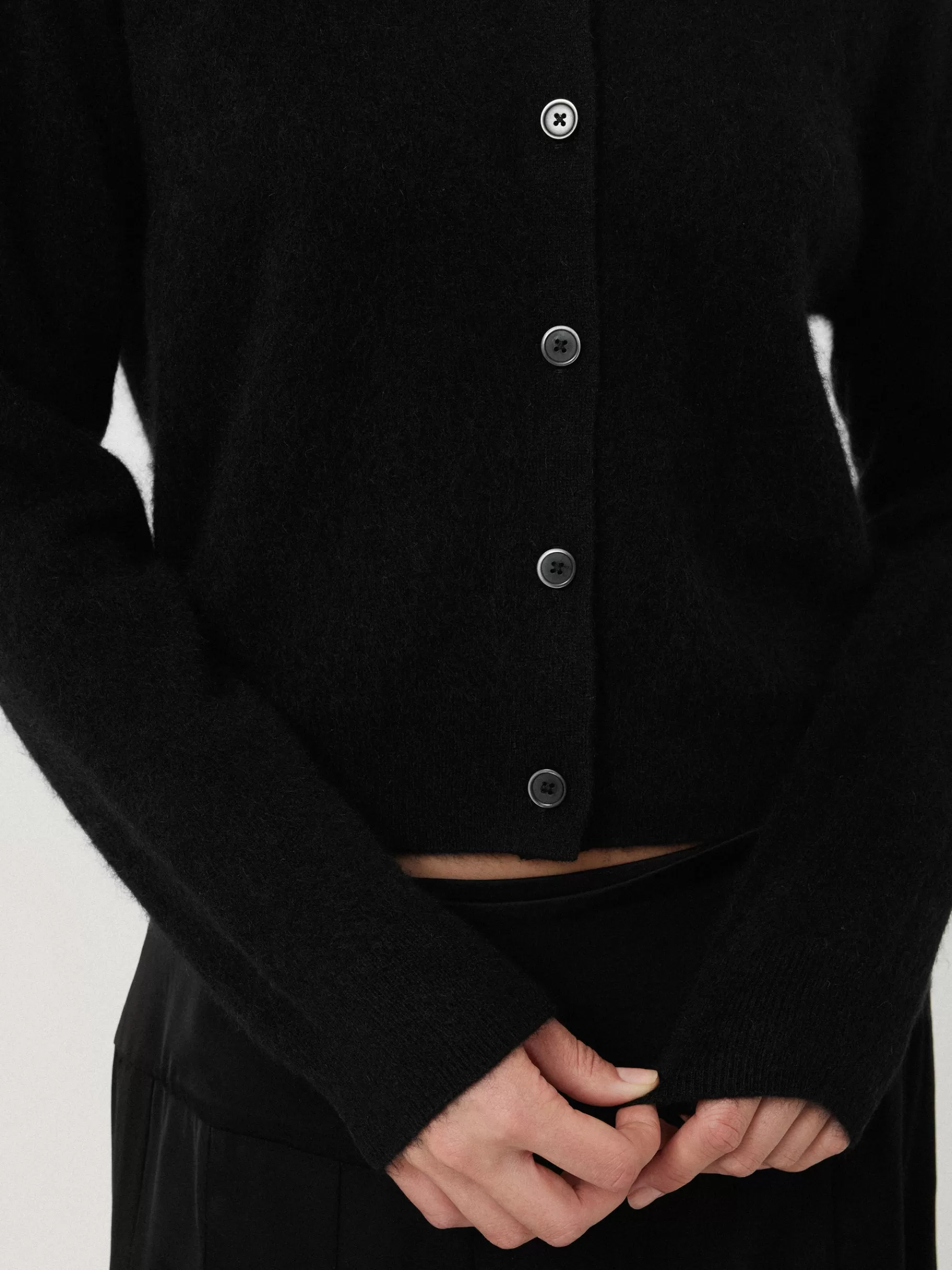 Jigsaw Knitwear & Cashmere-Halo Cashmere Cardigan Black