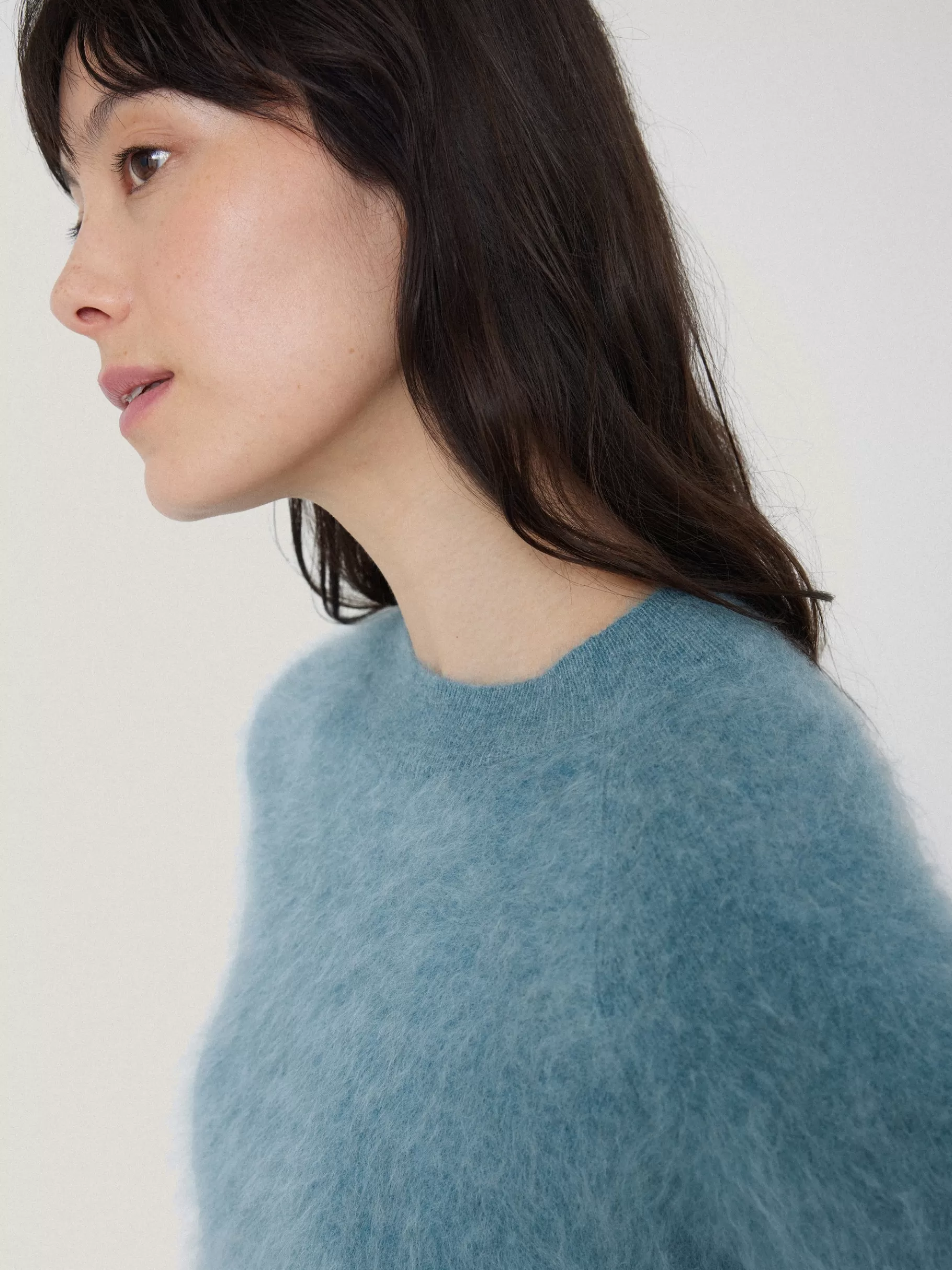 Jigsaw Knitwear & Cashmere-Halo Cashmere Jumper Blue