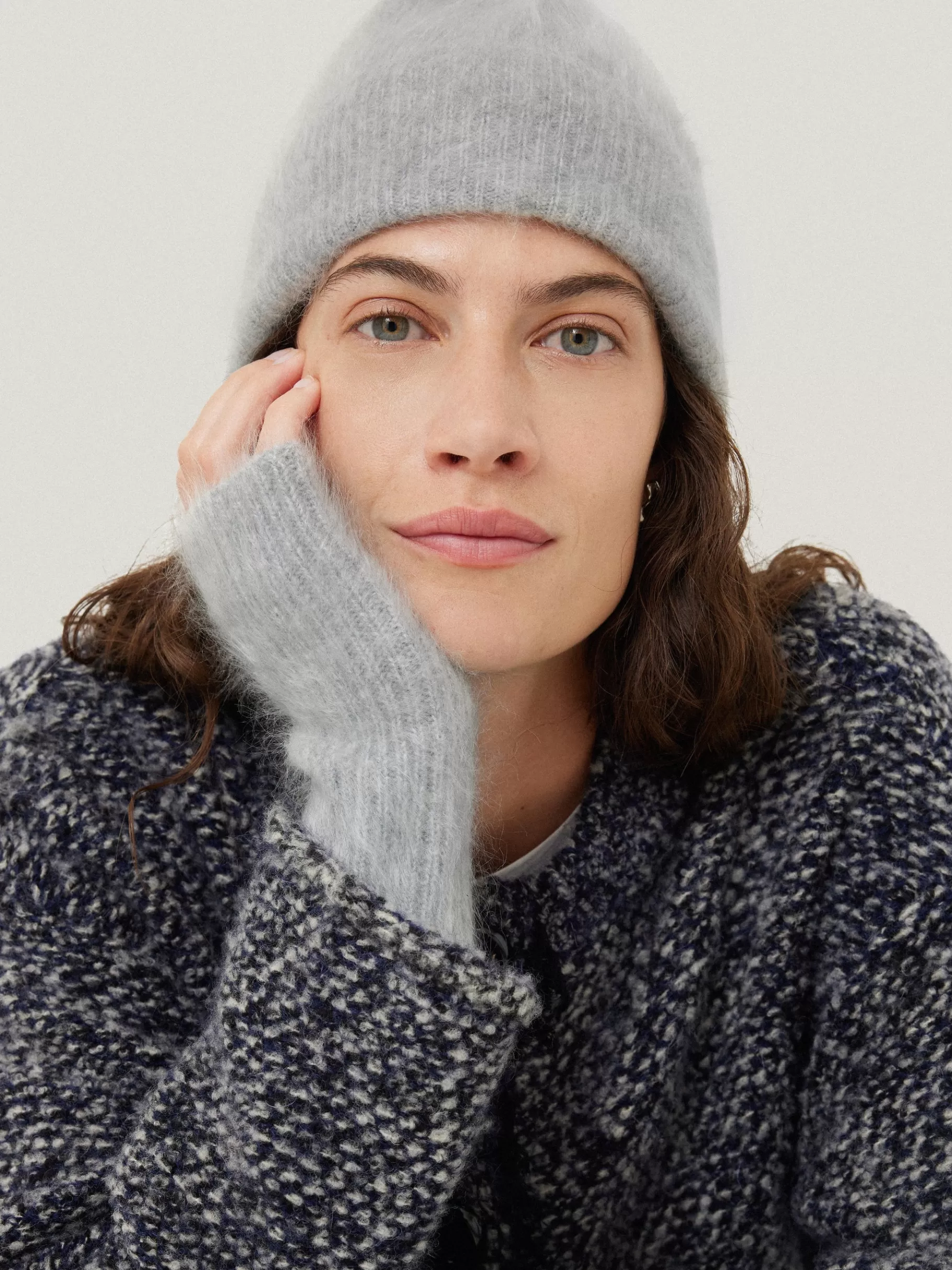 Jigsaw Hats & Gloves | Knitwear & Cashmere-Halo Cashmere Mittens Grey