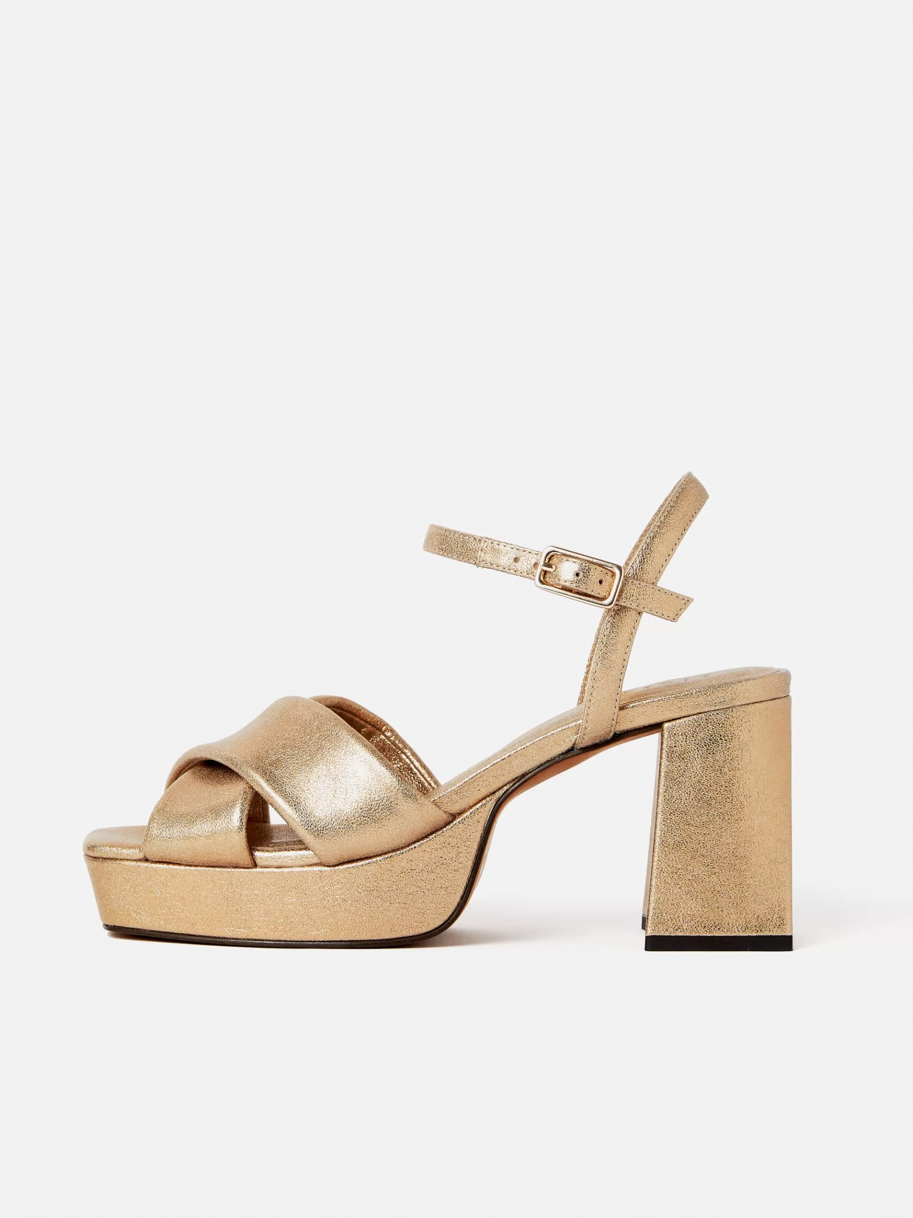 Jigsaw Heels-Hanna Platform Sandal Gold