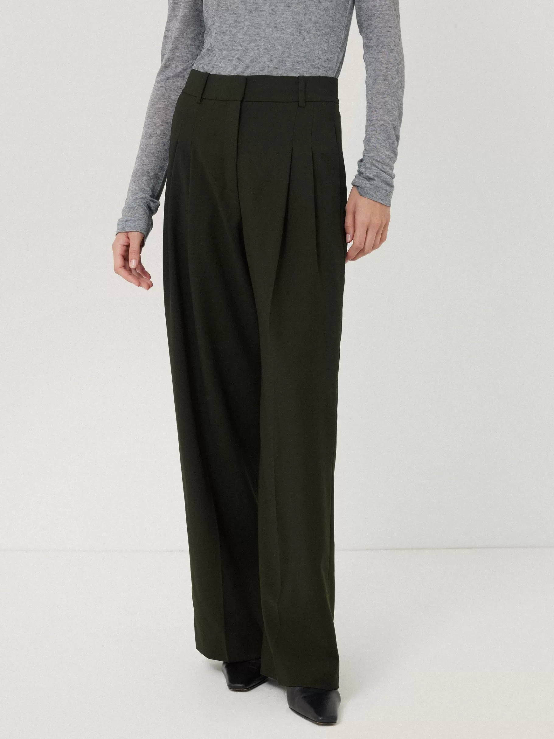 Jigsaw Trousers | Suits & Tailoring-Kemp Fluid Twill Trouser Green