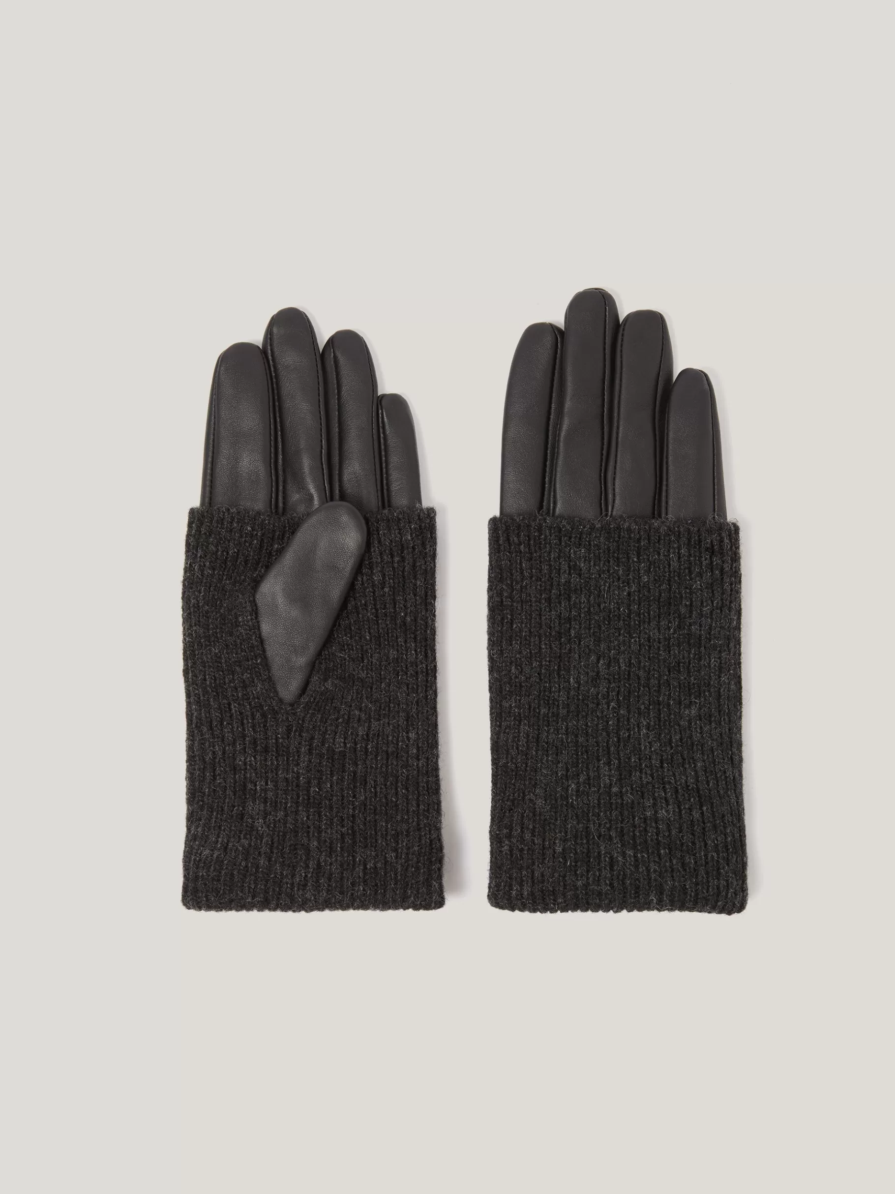 Jigsaw Wallets & Card Holders | Hats & Gloves-Knitted Leather Glove Black