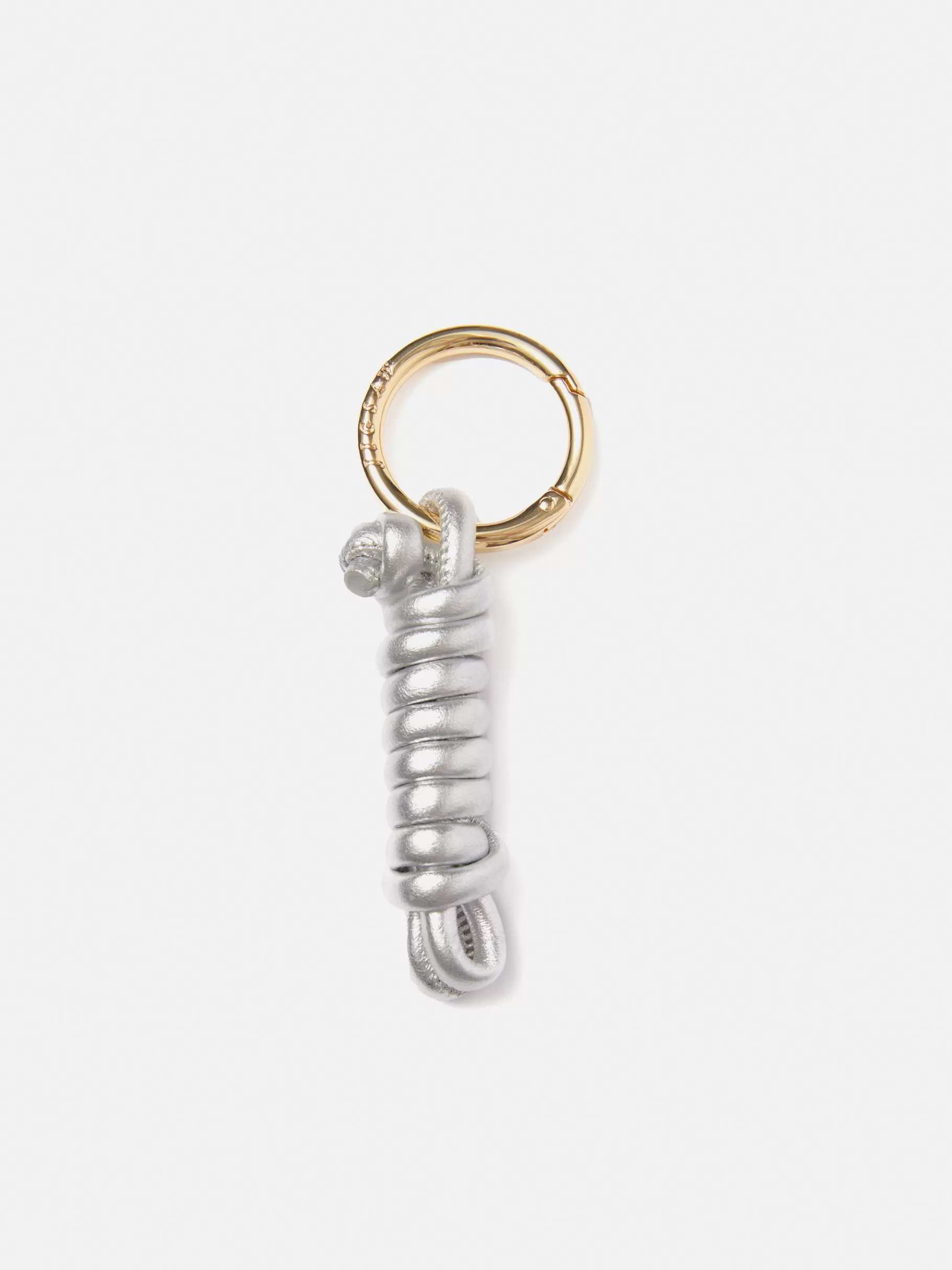 Jigsaw Wallets & Card Holders | Leather-Knotted Leather Keyring Silver
