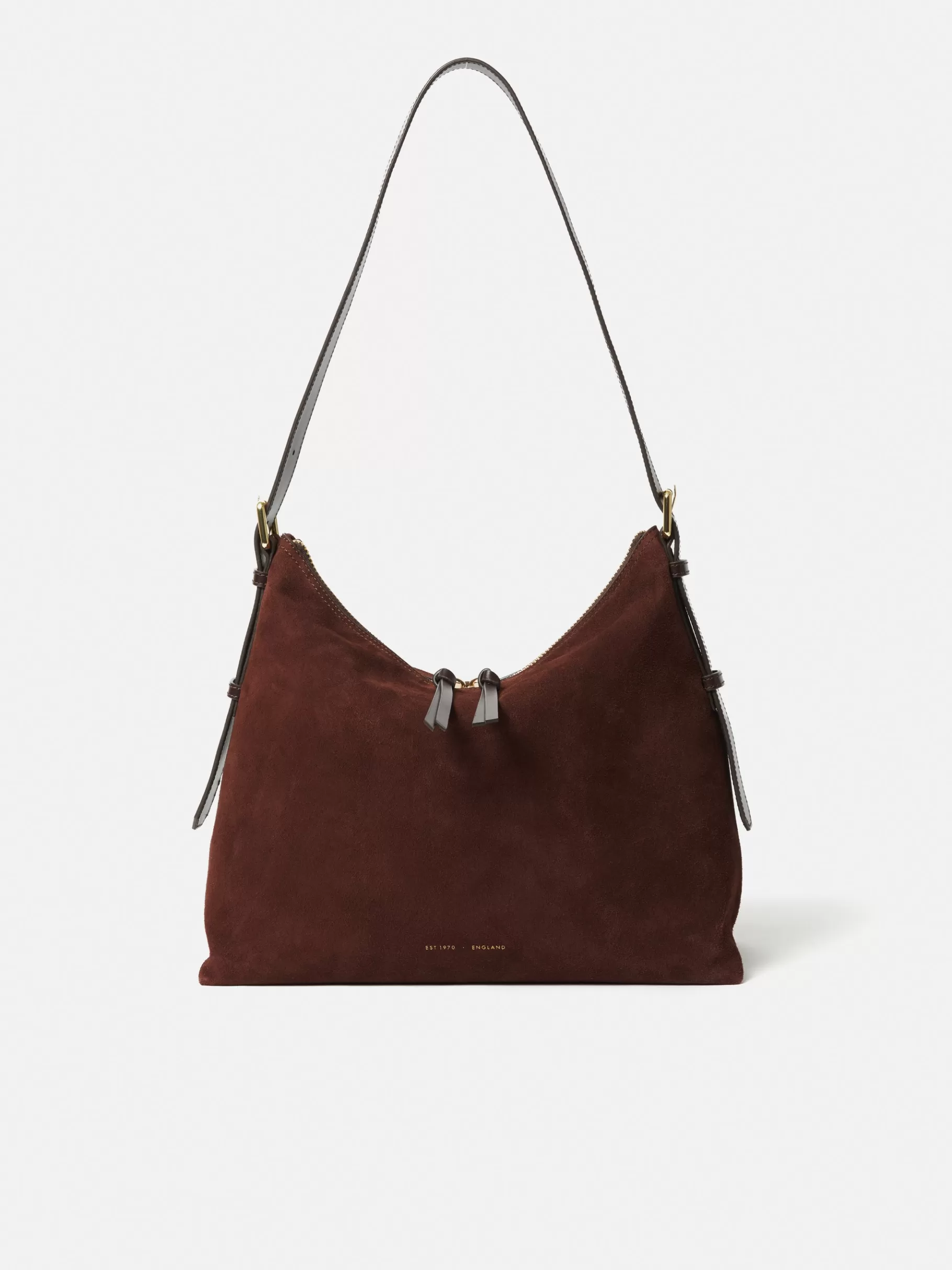 Jigsaw Bags | Leather-Large Trafalgar Shoulder Bag Burgundy
