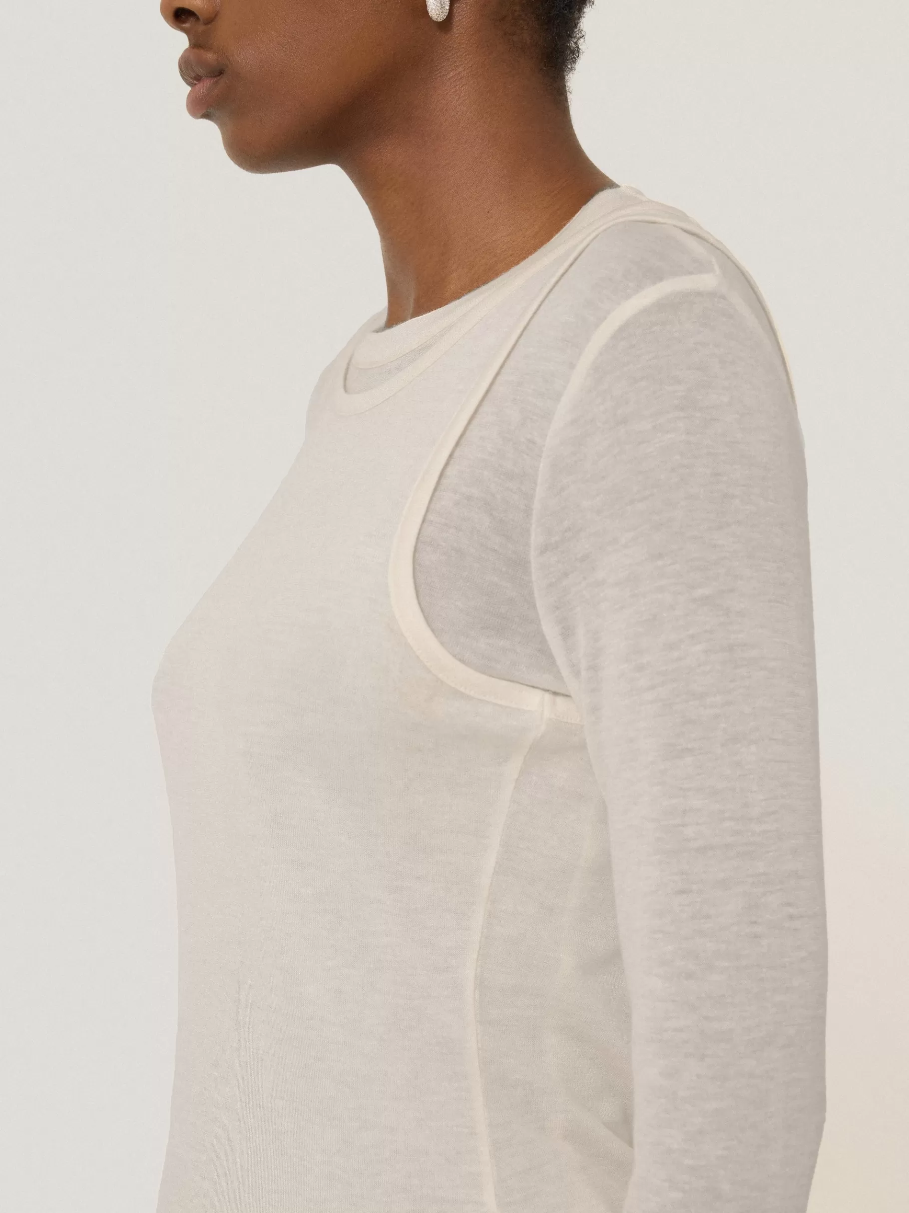 Jigsaw Shirts & Tops-Layered 2-in-1 Top Cream