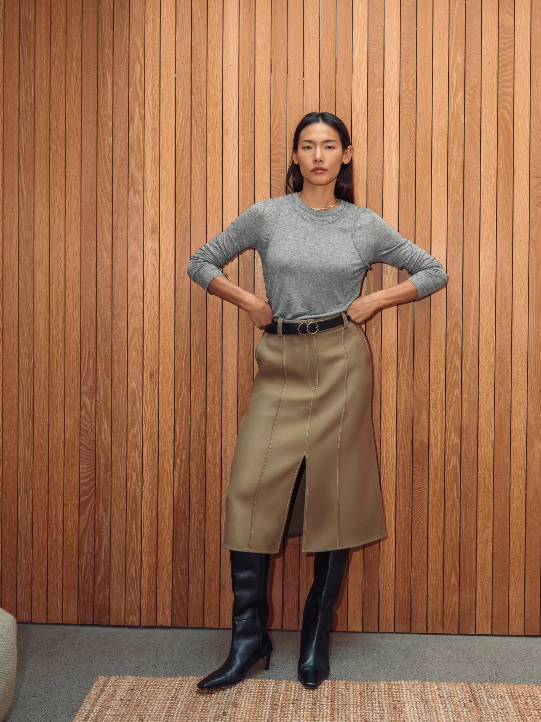 Jigsaw Shirts & Tops-Layered 2-in-1 Top Grey