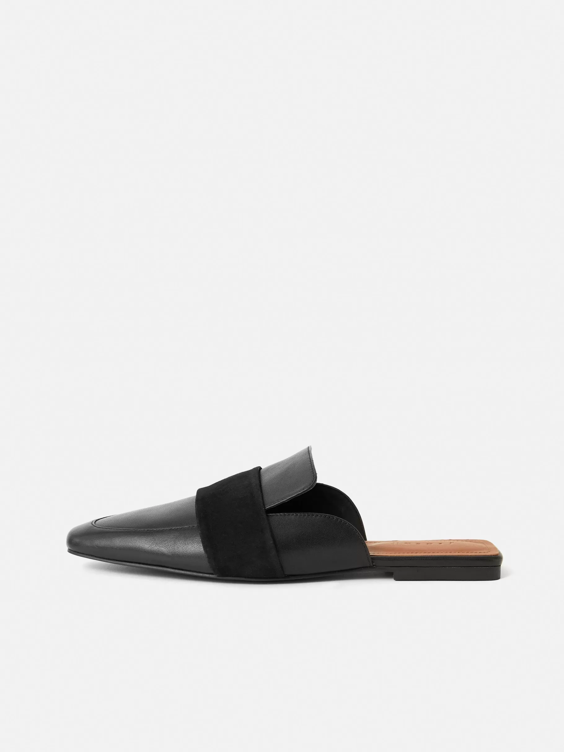 Jigsaw Flats | Wallets & Card Holders-Leather Backless Loafer Black