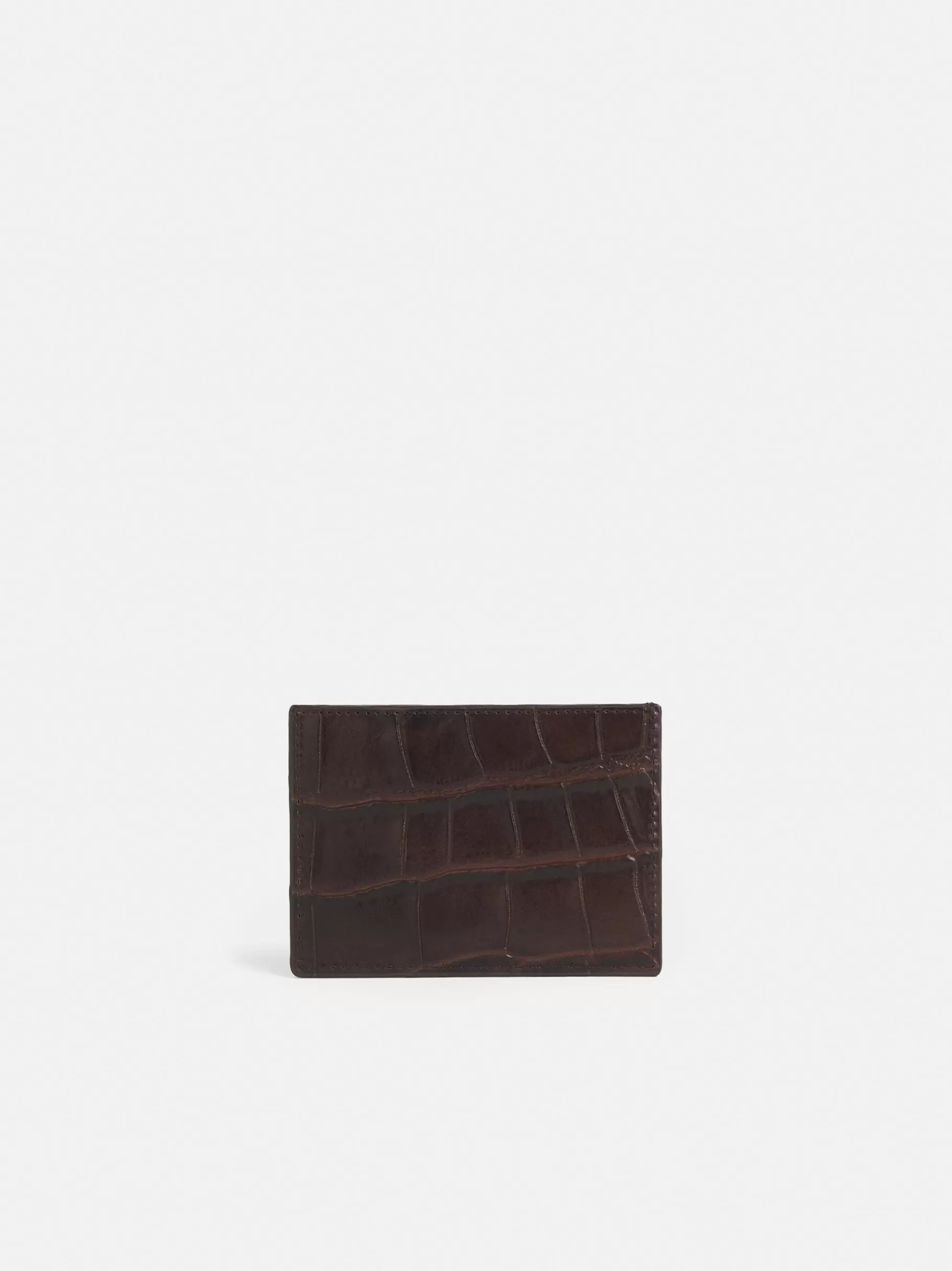 Jigsaw Wallets & Card Holders | Bags-Leather Card Holder Chocolate