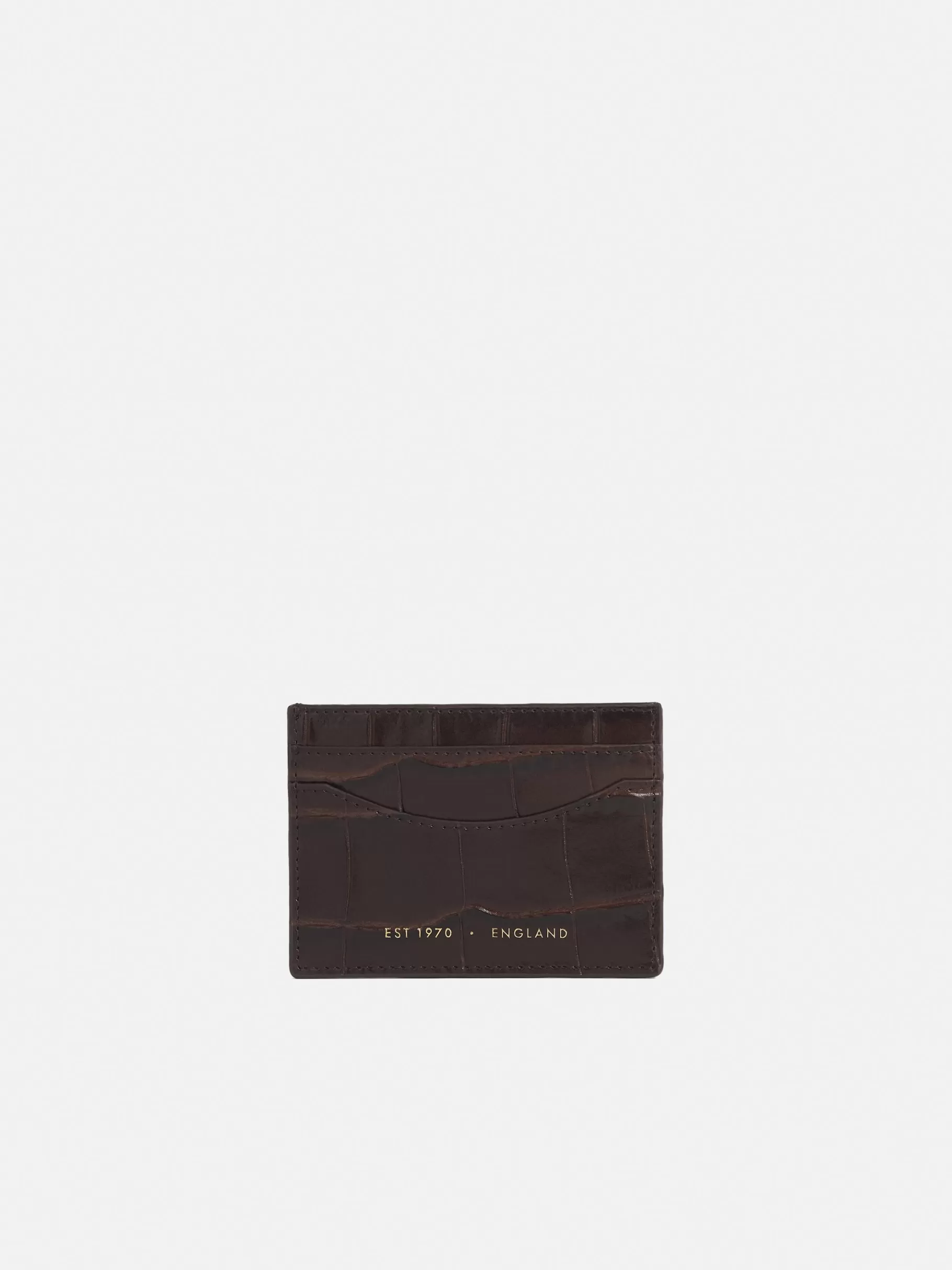 Jigsaw Wallets & Card Holders | Bags-Leather Card Holder Chocolate