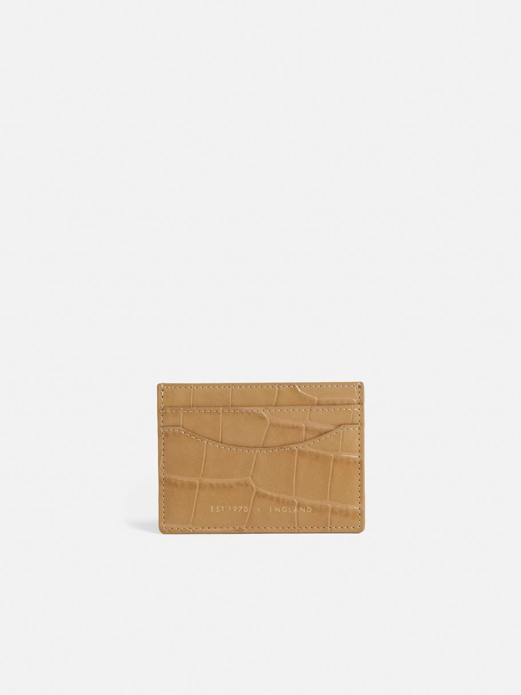 Jigsaw Wallets & Card Holders-Leather Card Holder Camel