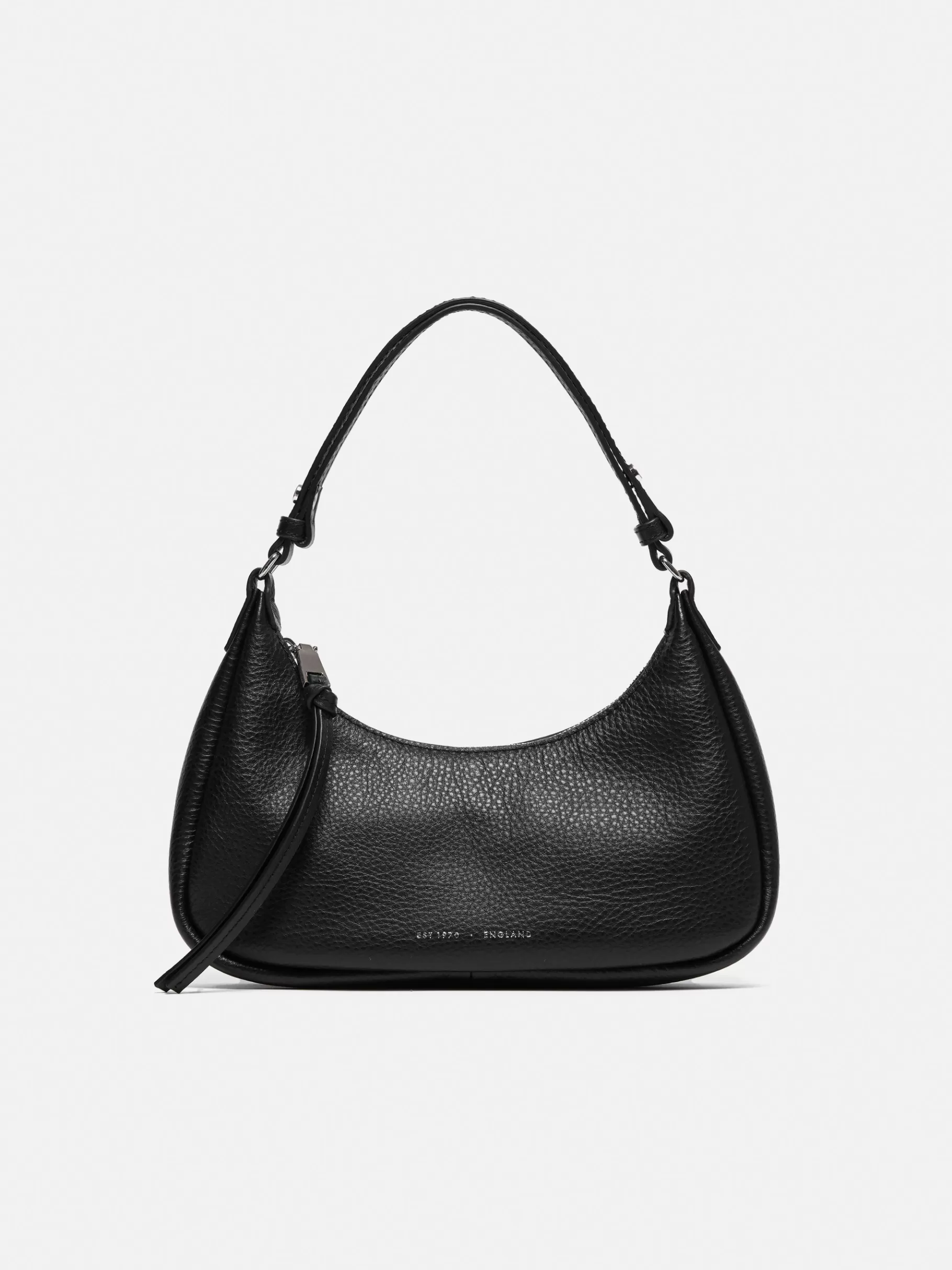 Jigsaw Bags | Leather-Leather Crescent Bag Small Black