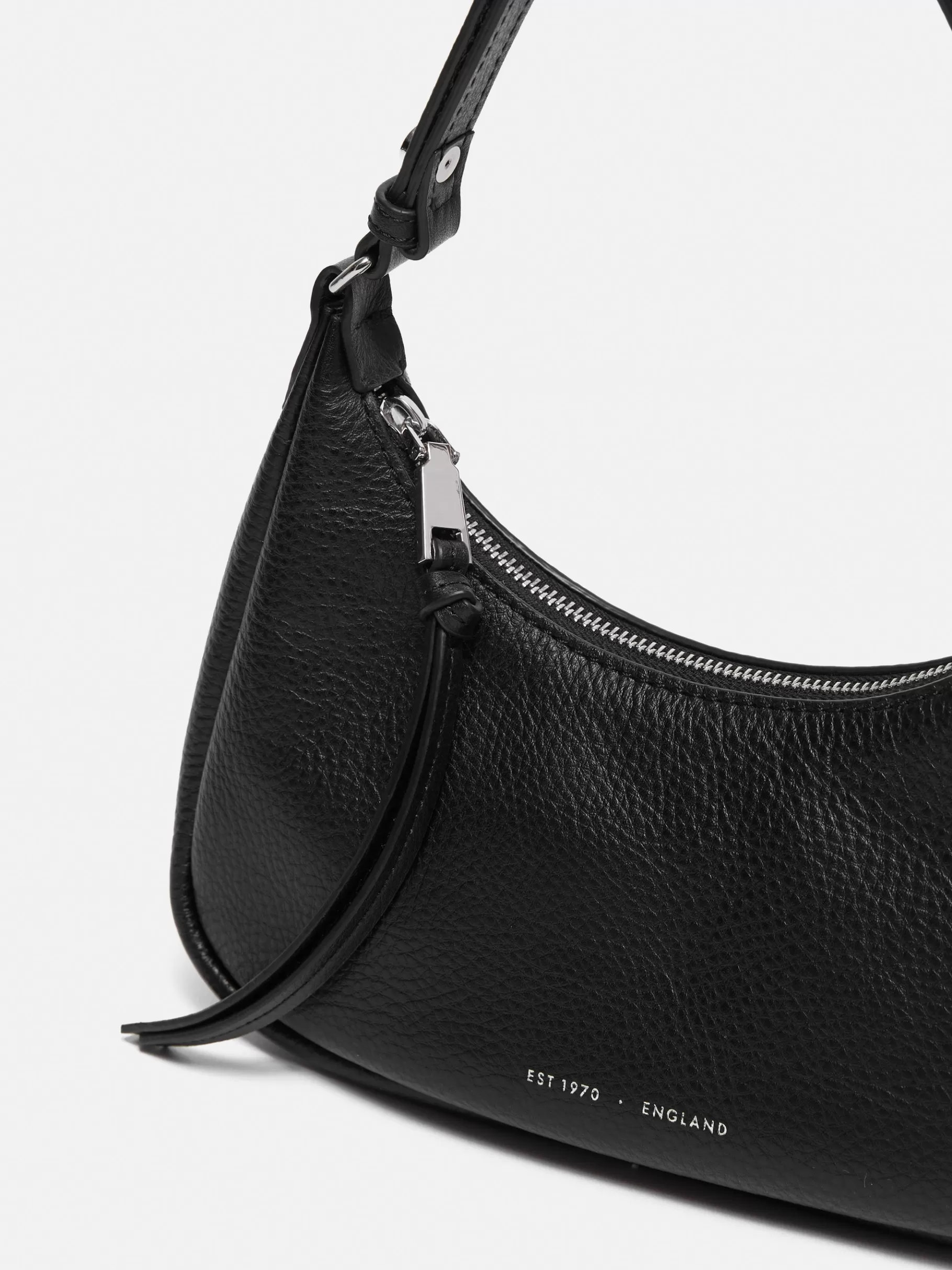 Jigsaw Bags | Leather-Leather Crescent Bag Small Black