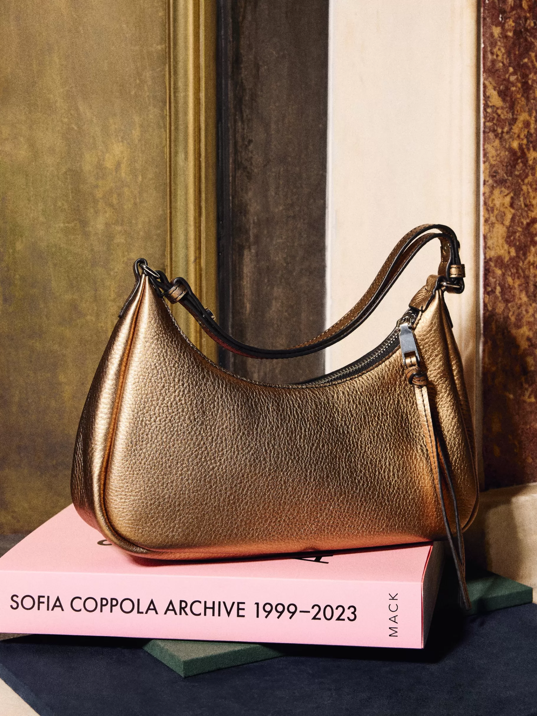 Jigsaw Wallets & Card Holders | Bags-Leather Crescent Shoulder Bag Copper