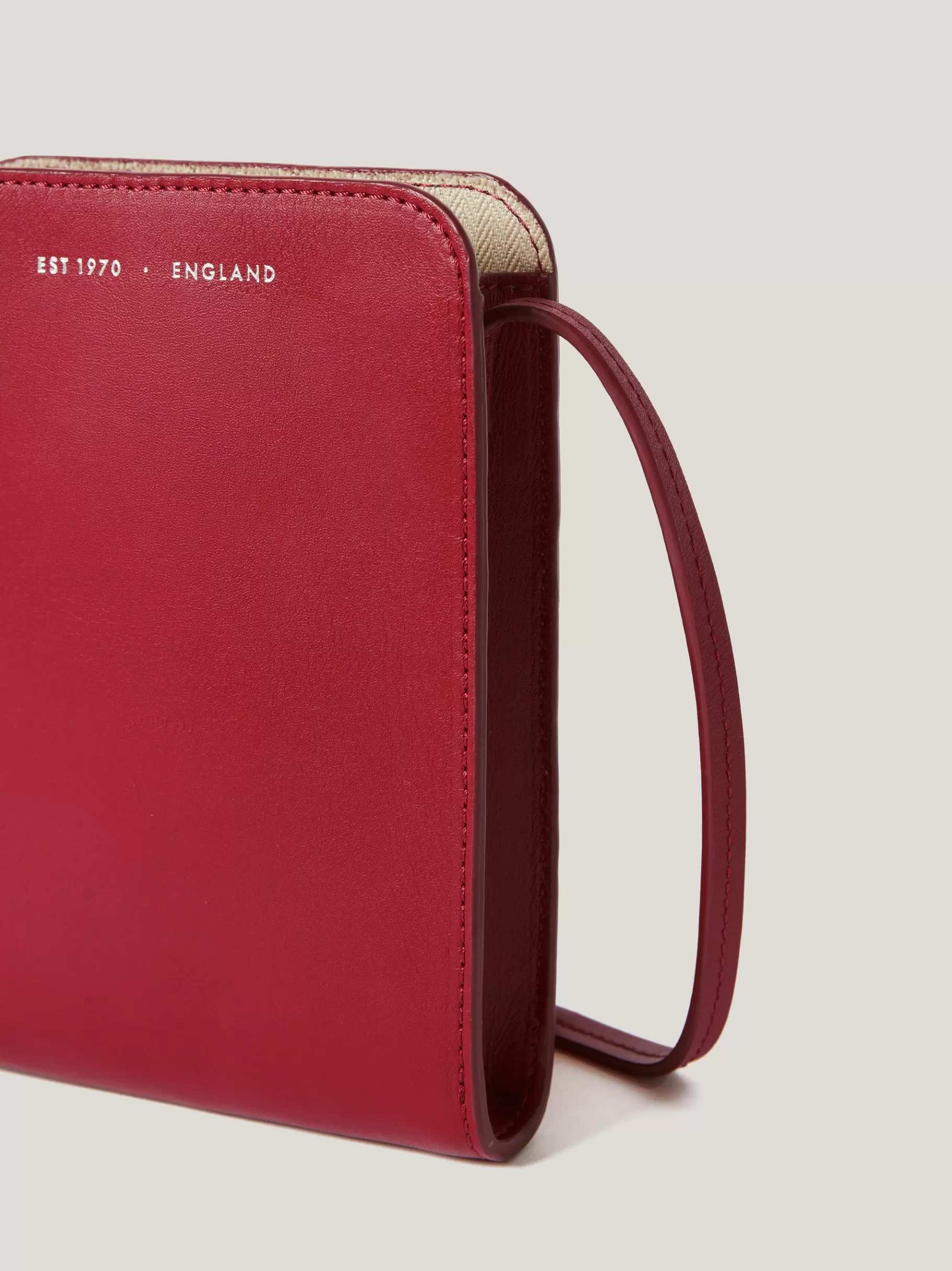 Jigsaw Wallets & Card Holders | Bags-Leather Crossbody Phone Bag Red